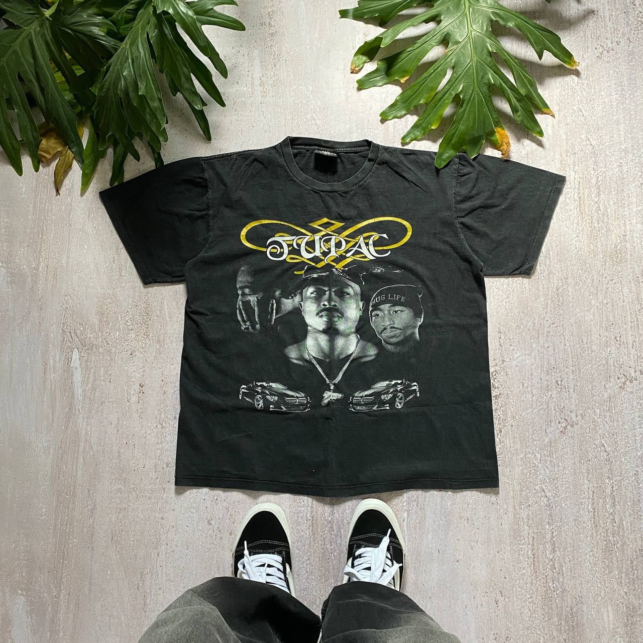Rap Tees VINTAGE 90S 1996 TUPAC RARE AMAZING FADED RAP TEE 53 Size US XL / EU 56 / 4 - 1 Thumbnail