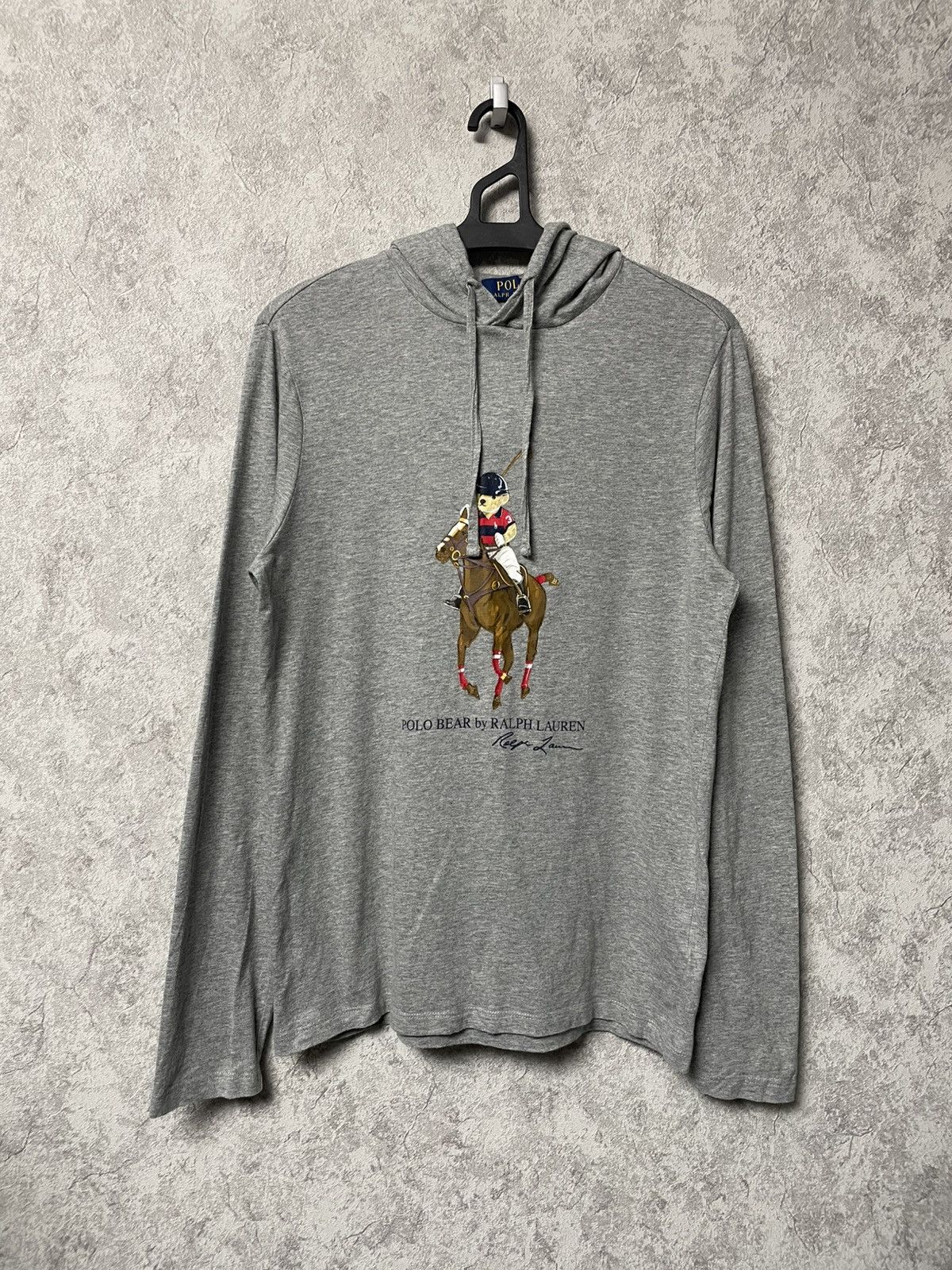 Polo Ralph Lauren Polo Ralph Lauren Polo Bear Logo Hoodie Long Sleeve Tee Grey Size US XS / EU 42 / 0 - 1 Thumbnail