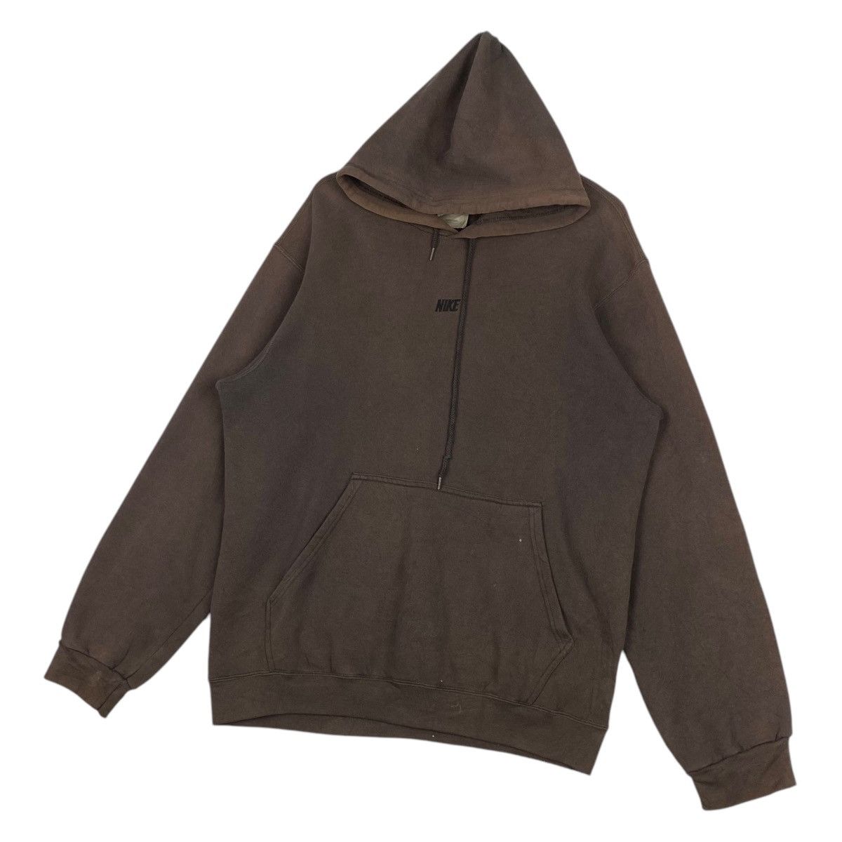 Designer × Nike × Vintage Vintage Nike Hoodie Embroidered Brown Pullover Jumper Size M Size US M / EU 48-50 / 2 - 2 Thumbnail