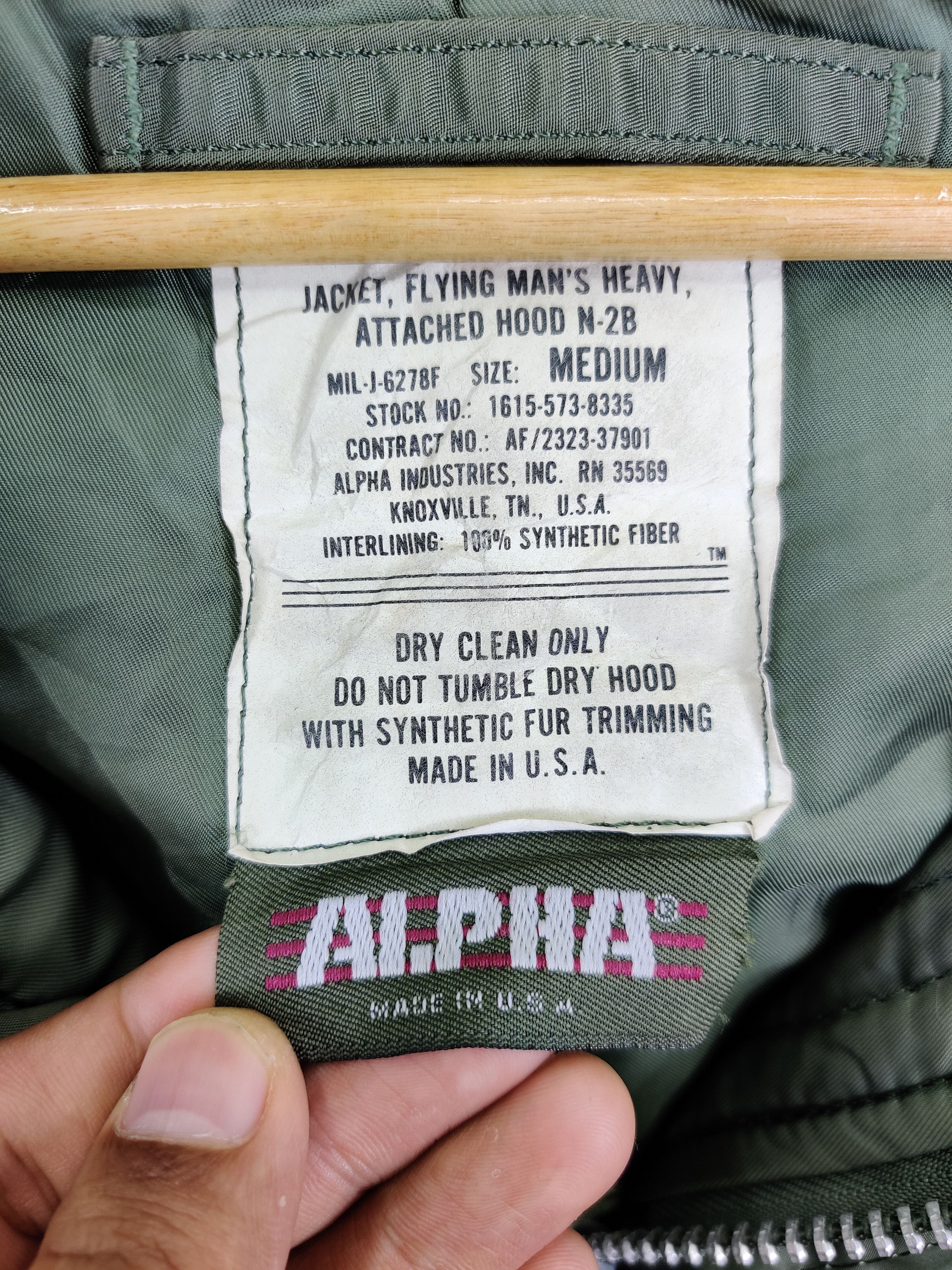 Alpha Industries Vintage Alpha Industries N2B Fur Flight Bomber Jacket Size US M / EU 48-50 / 2 - 17 Thumbnail
