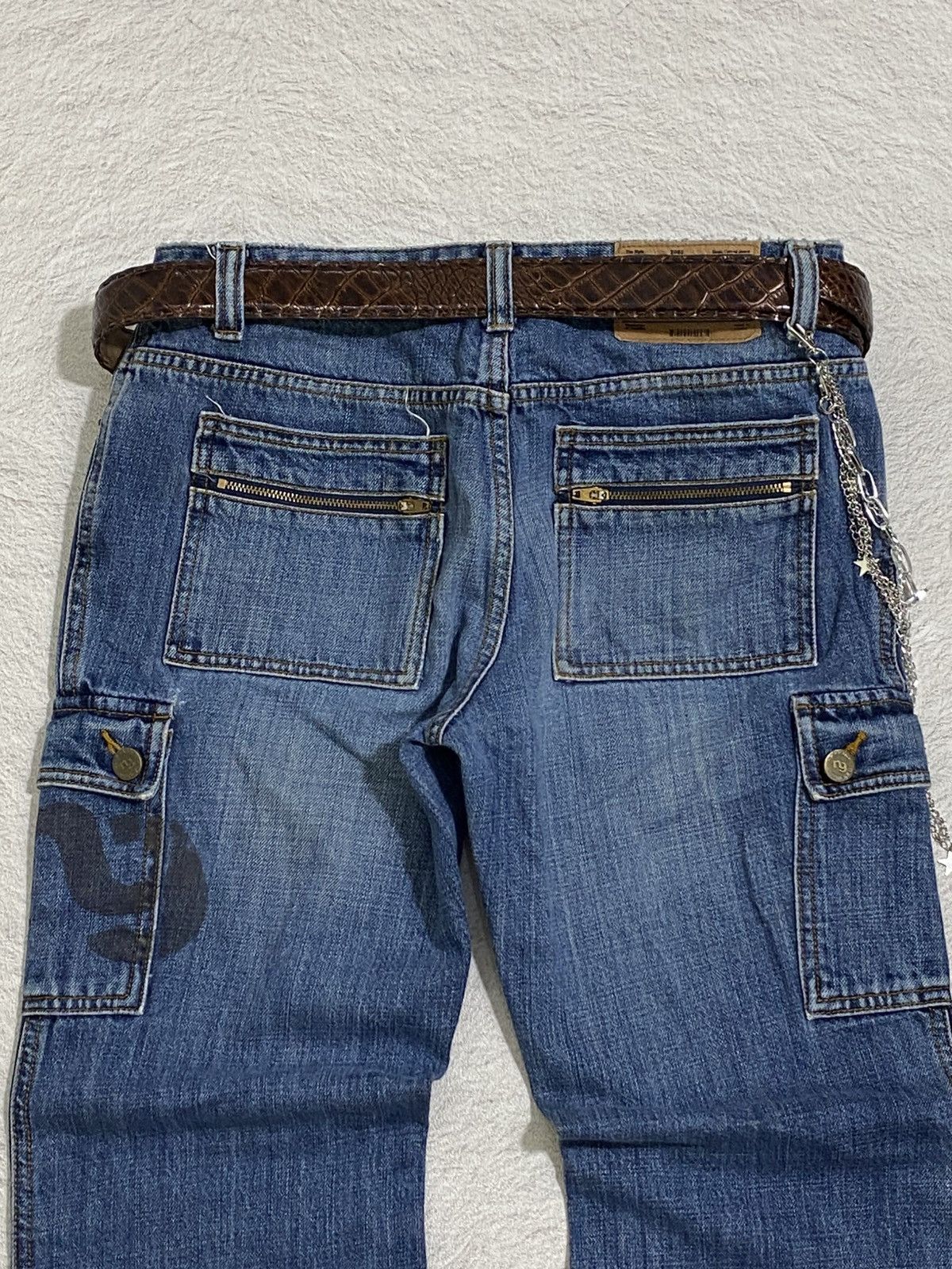 If Six Was Nine × Japanese Brand × Le Grande Bleu (L.G.B.) CRAZY❤️‍🔥 Naknine Flare cargo jeans Size US 29 - 6 Thumbnail