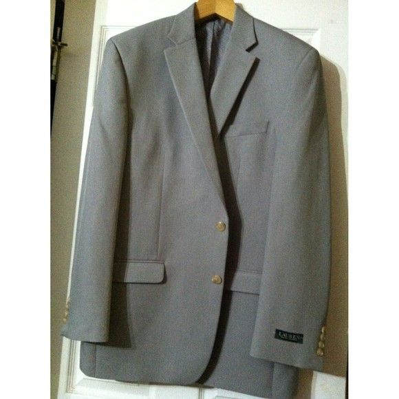 Ralph Lauren RALPH LAUREN MEN'S NEW 100%POLYESTER SPORT COAT SIZE:46L Size 46L - 3 Thumbnail