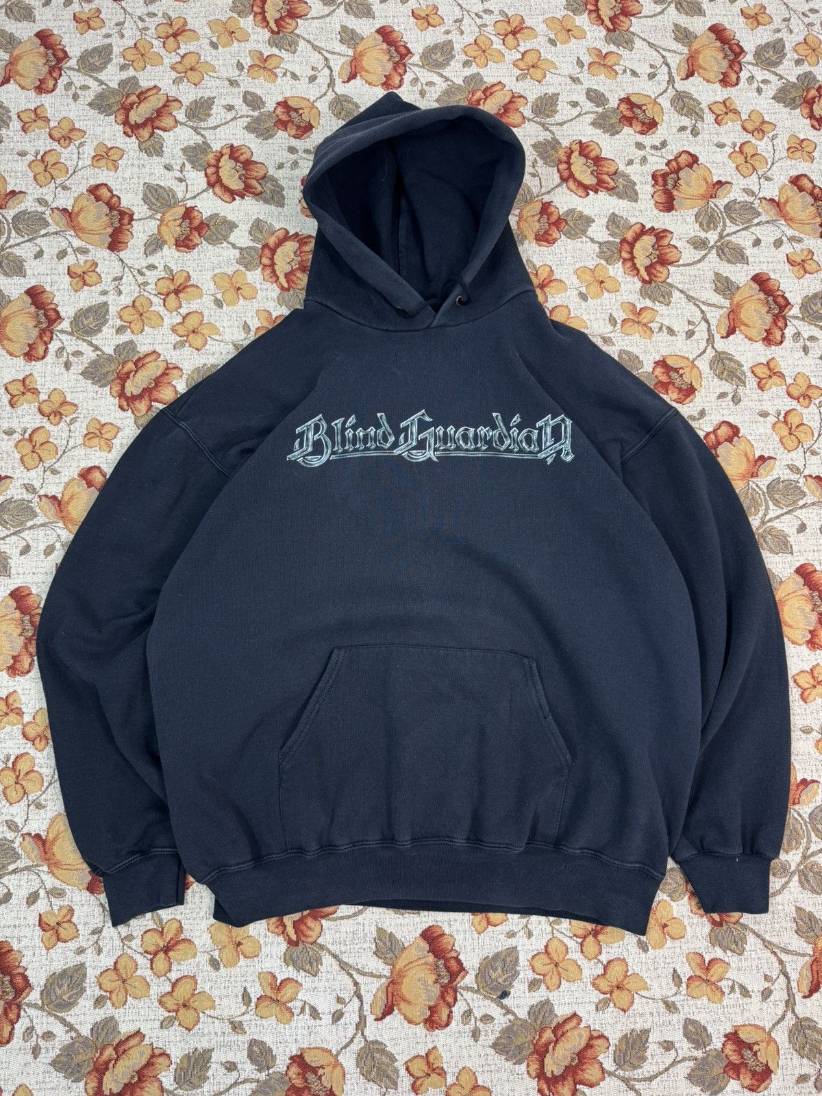 Band Tees × Vintage Vintage Blind Guardian Black Metal Washed Hoodie Boxy Fit XL Size US XL / EU 56 / 4 - 4 Thumbnail