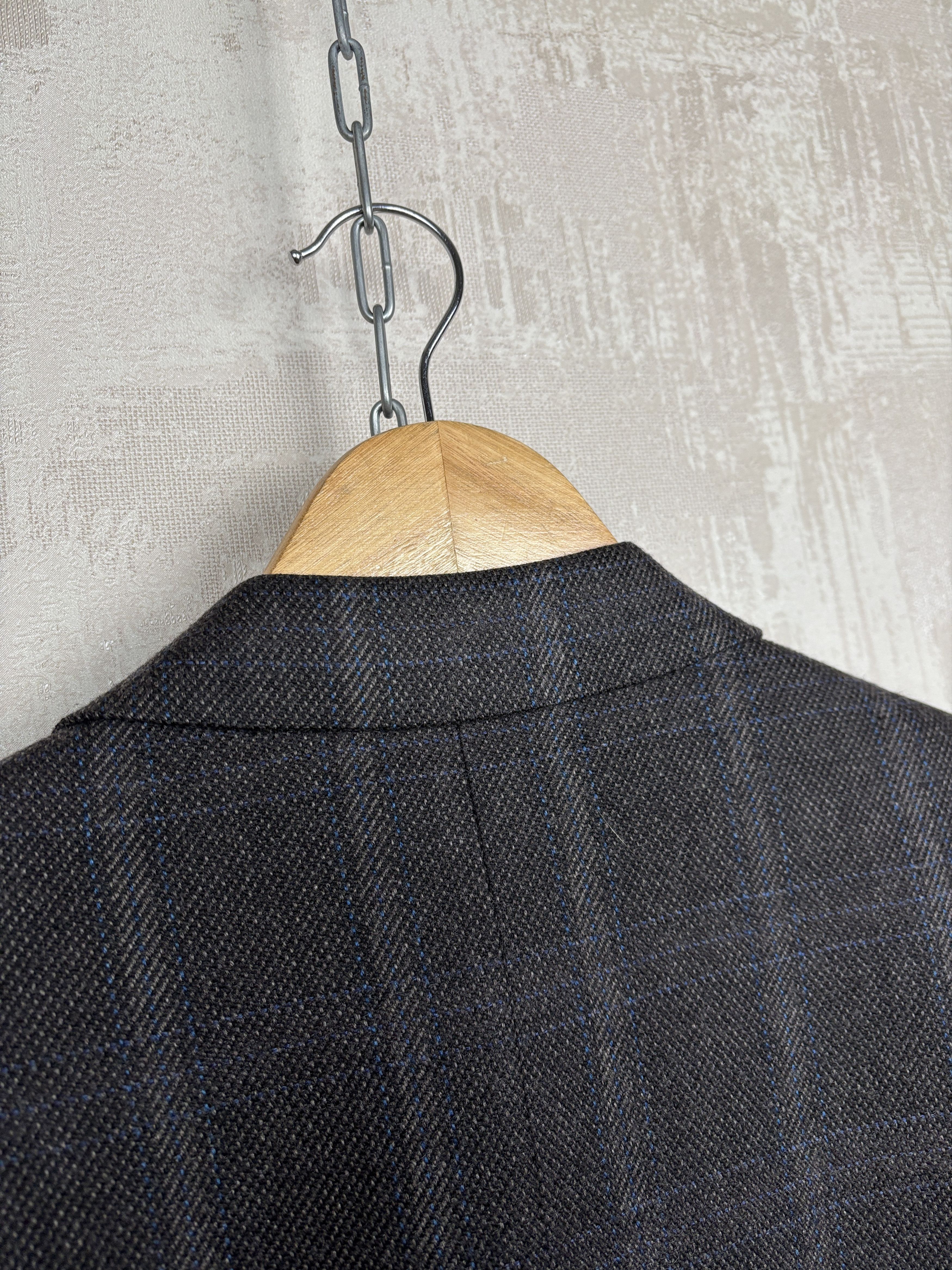 Pal Zileri Pal Zileri Wool Cashmere Check Blazer Elbow Pads EU 48 US 38 Size 38R - 16 Thumbnail