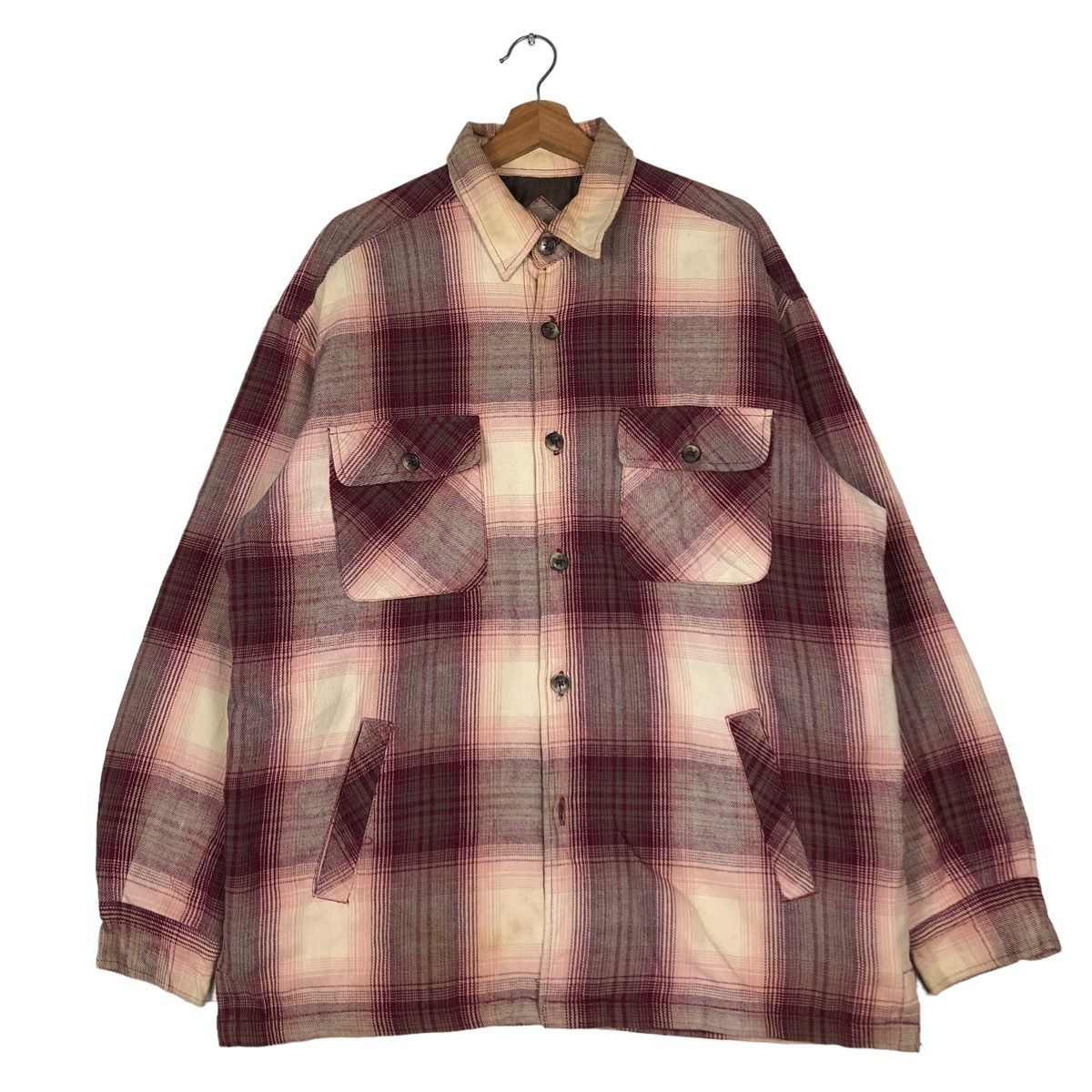 Flannel 🔥Vintage Wool Jacket Sea Hop Issey Miyake Tartan Design Size US L / EU 52-54 / 3 - 1 Thumbnail