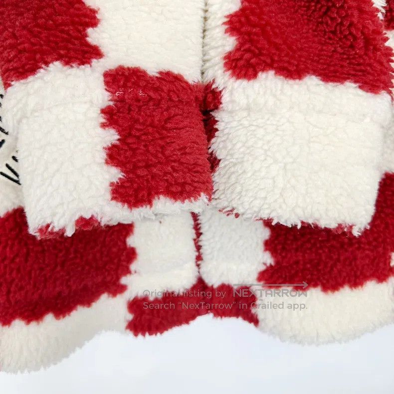 Louis Vuitton Louis Vuitton Co-branded red and white checkerboard embroi Size US XL / EU 56 / 4 - 5 Thumbnail