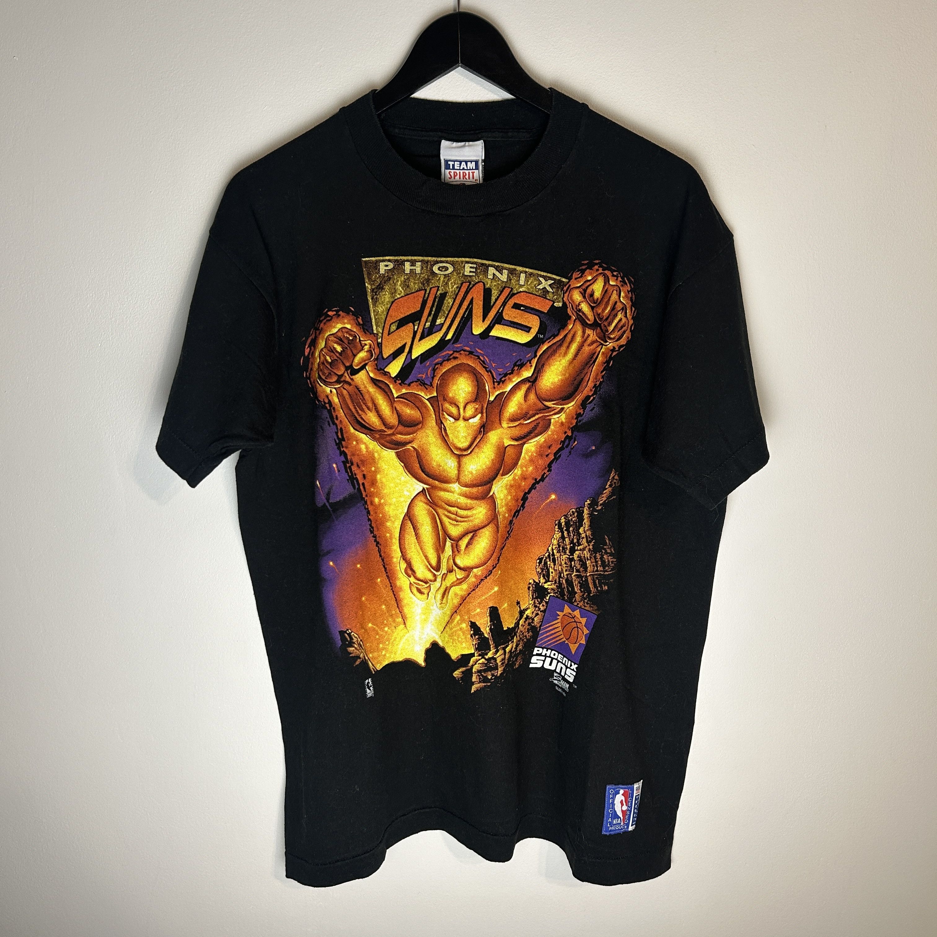 Salem Sportswear Vintage Phoenix Suns Superhero 90’s NBA T-shirt Size US L / EU 52-54 / 3 - 1 Thumbnail