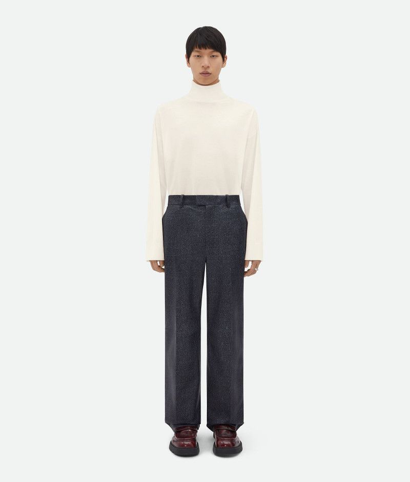 Bottega Veneta o1bcso1str0426 Printed Leather Houndstooth Pants in Black Size US 30 / EU 46 - 1 Thumbnail