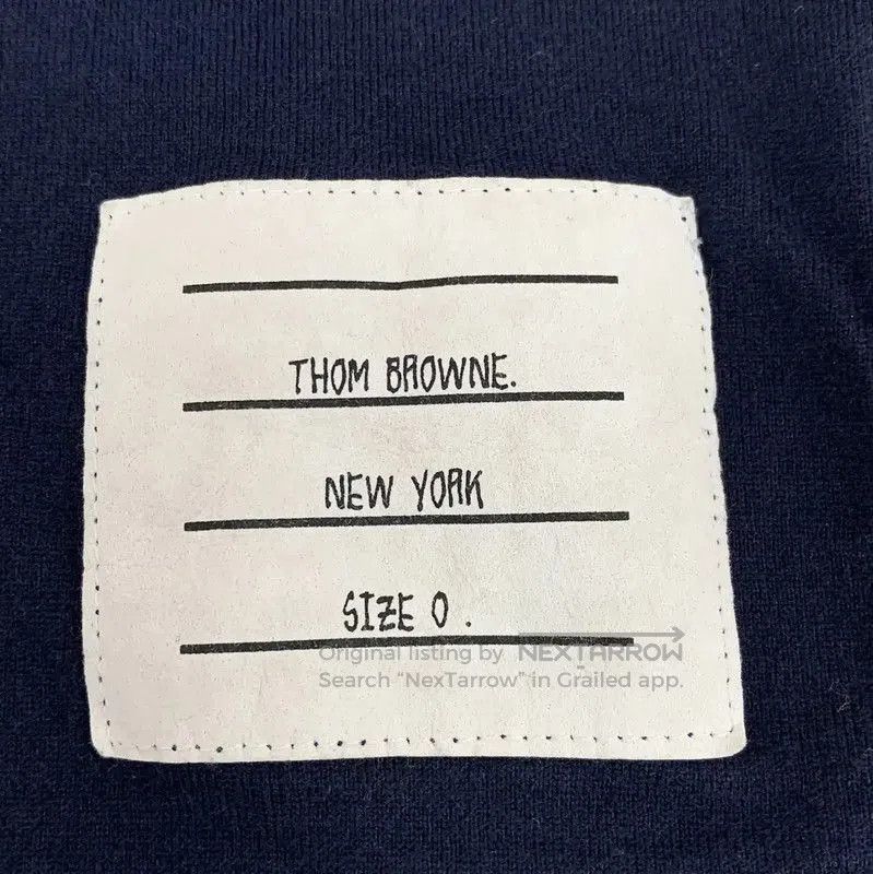 Thom Browne Women's Navy Cotton Pullover Sweater .