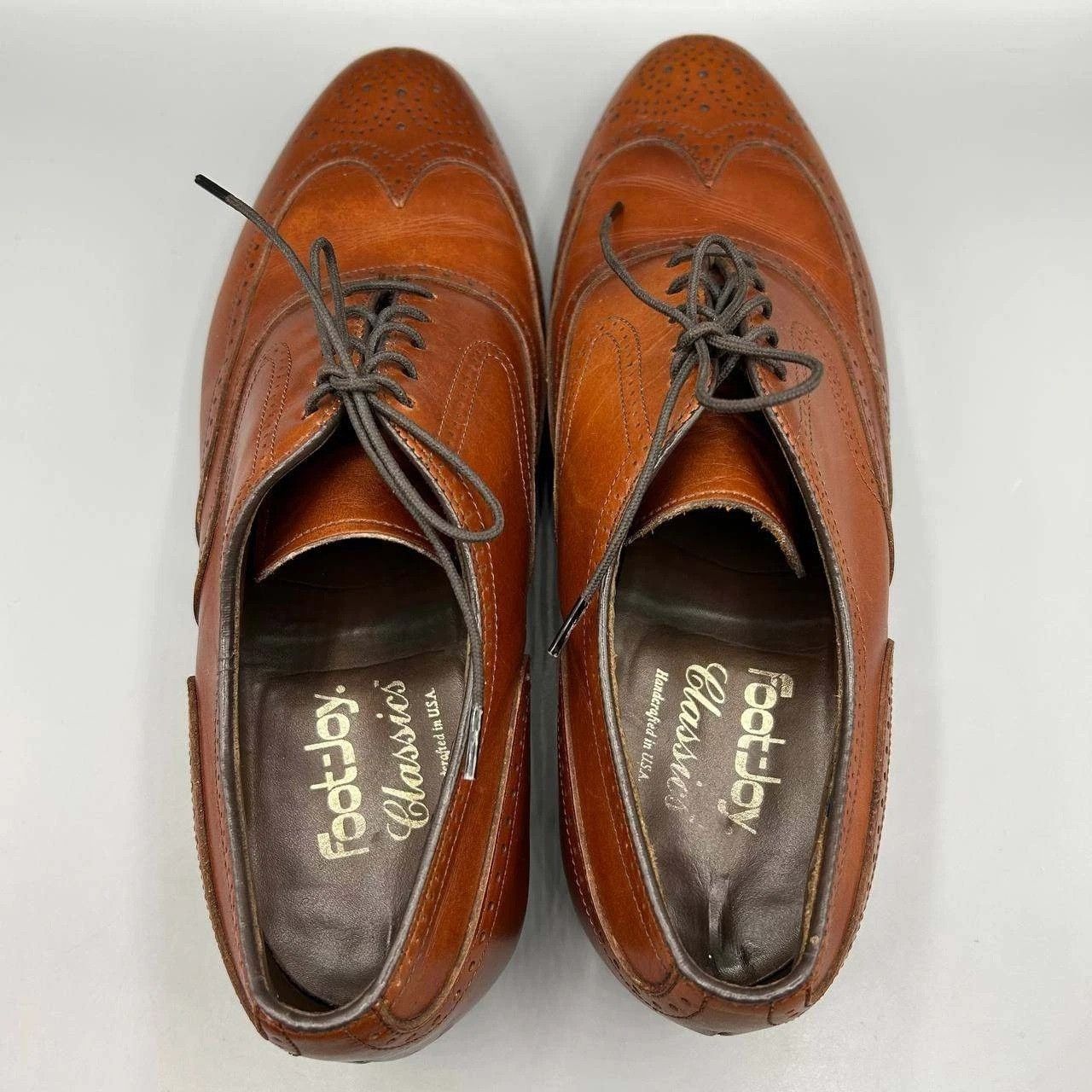 Footjoy FootJoy Oxford Dress Shoes 9 C Leather Wingtip Brogue 74435 Size US 9 / EU 42 - 5 Thumbnail