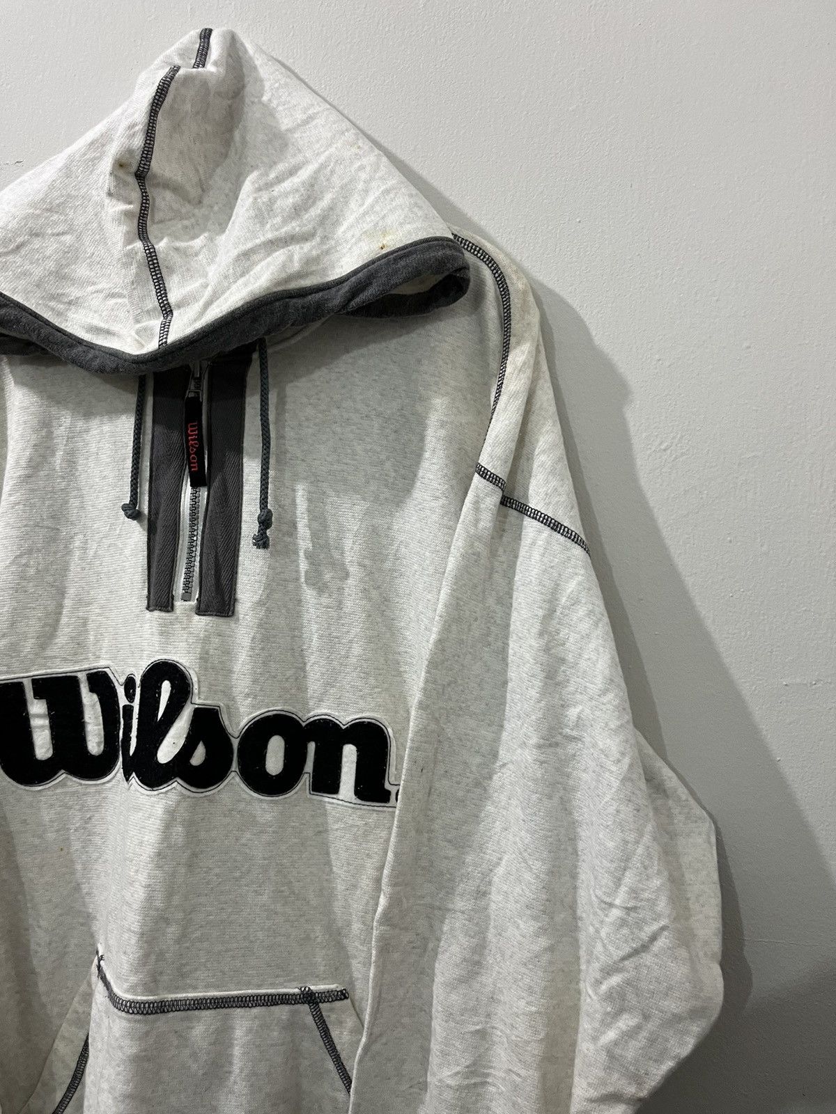 Wilson 🎱90s WILSON BIG LOGO HOODIE ZIPPER Size US XL / EU 56 / 4 - 3 Thumbnail
