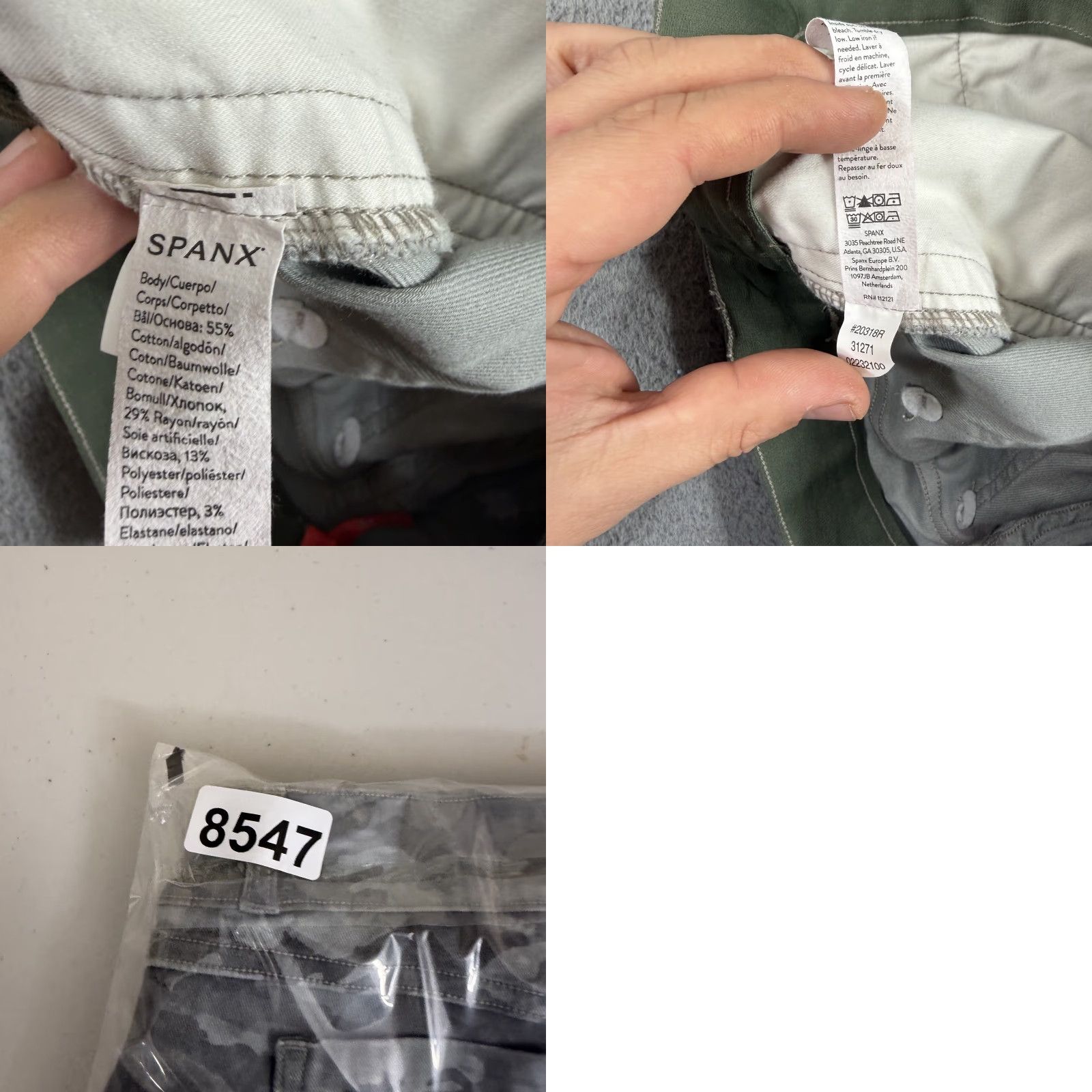 Spanx Spanx Shorts Womens M Gray Camo 5" STRETCH TWILL Elastic Waist Activewear Casual Travel Athletic Golf Tennis Walking Size 32" / US 10 / IT 46 - 8 Thumbnail