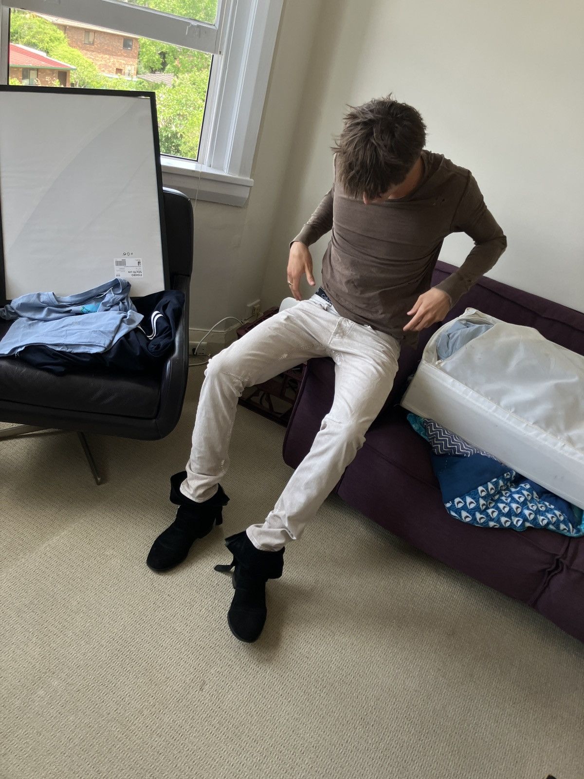Pierre Balmain Offwhite balmain skinny jeans Size US 30 / EU 46 - 1 Thumbnail