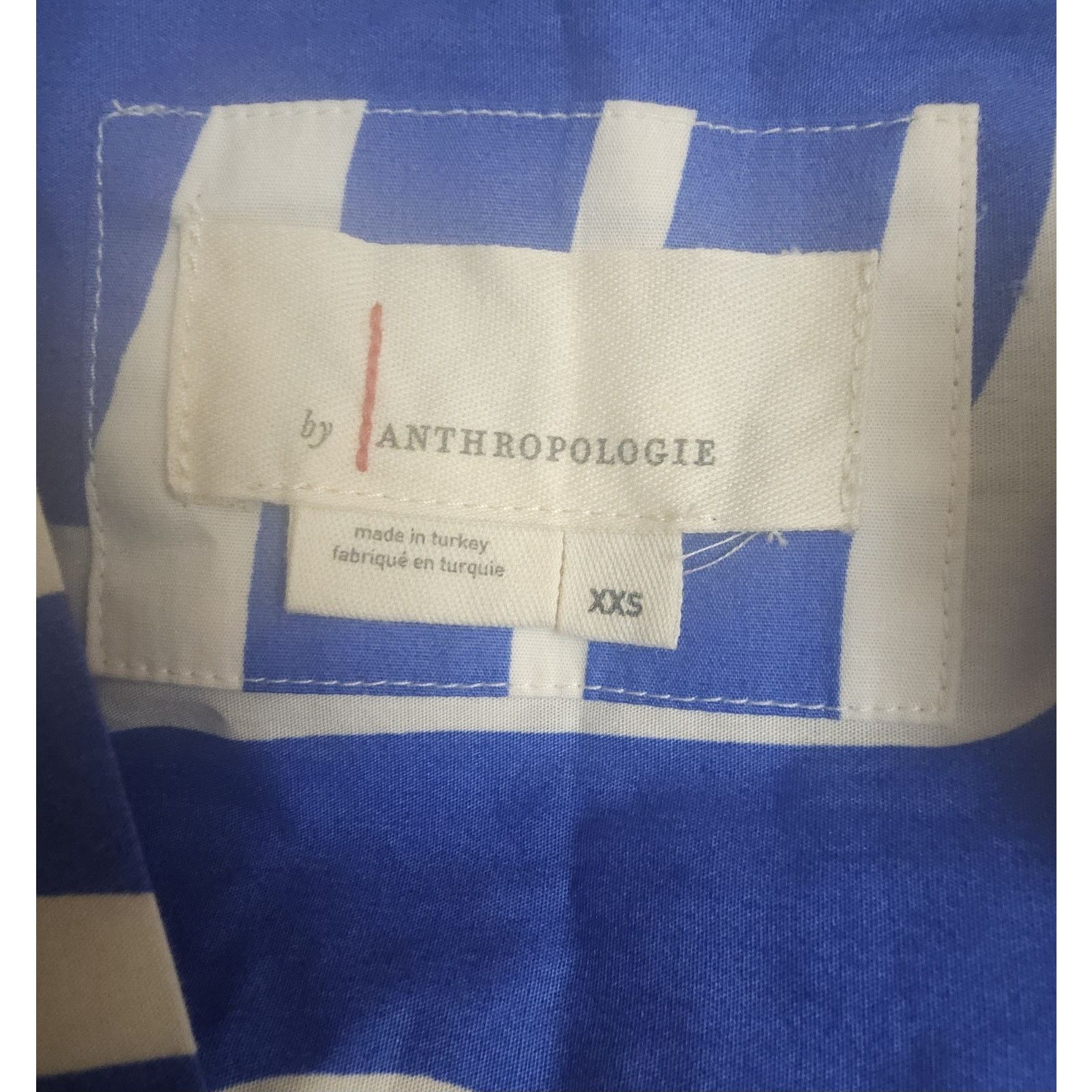 Anthropologie Anthropologie Slate Blue & White Somerset Maxi Dress XXS Size XXS / US 00 / IT 34 - 7 Thumbnail