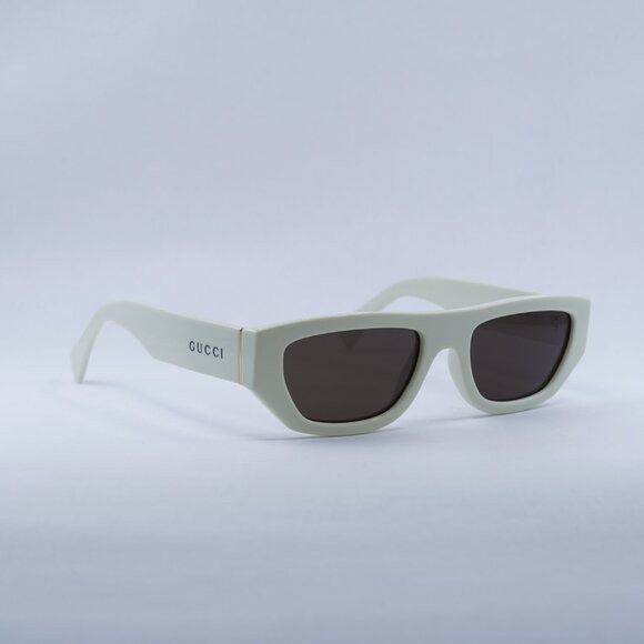 Gucci Gucci GG1134S 003 Sunglasses Ivory Rectangle Frame, Brown Size ONE SIZE - 4 Thumbnail