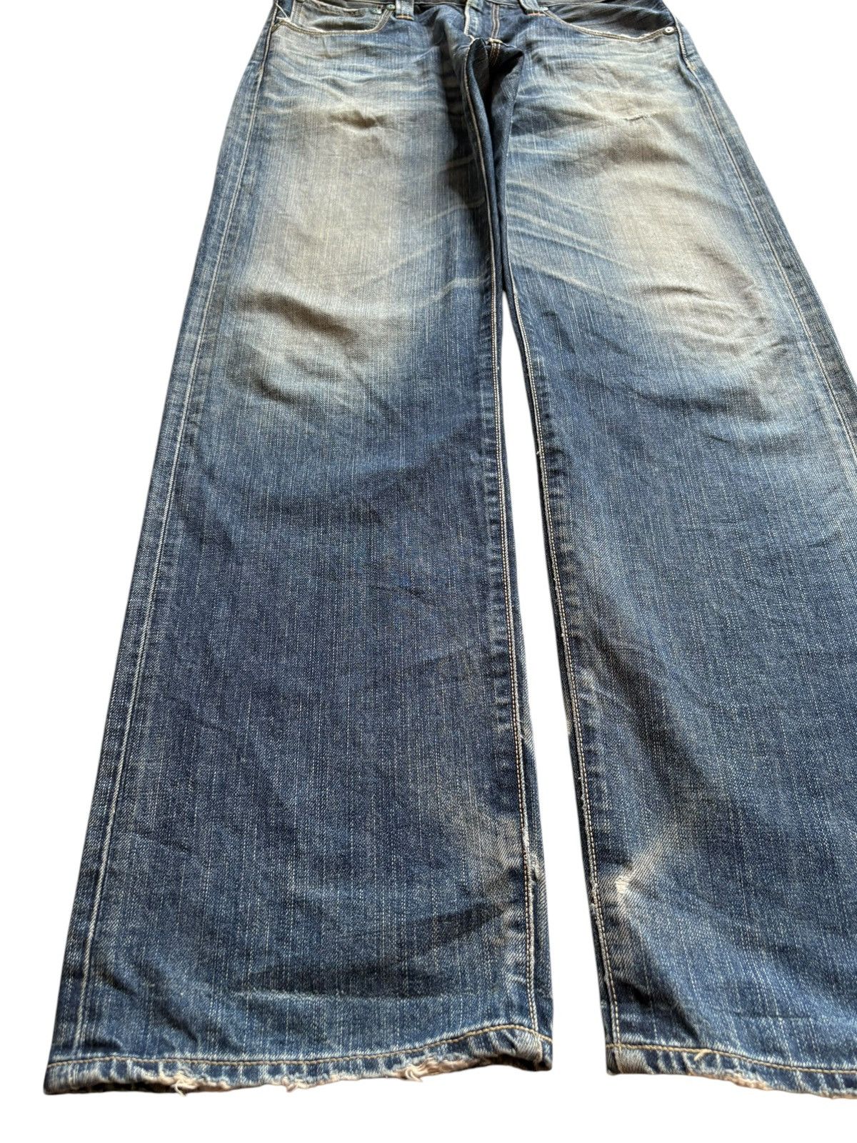 Levi's Vintage 90s Levis 503 Mud Wash Ripped Loose Baggy Jeans Size US 34 / EU 50 - 6 Thumbnail