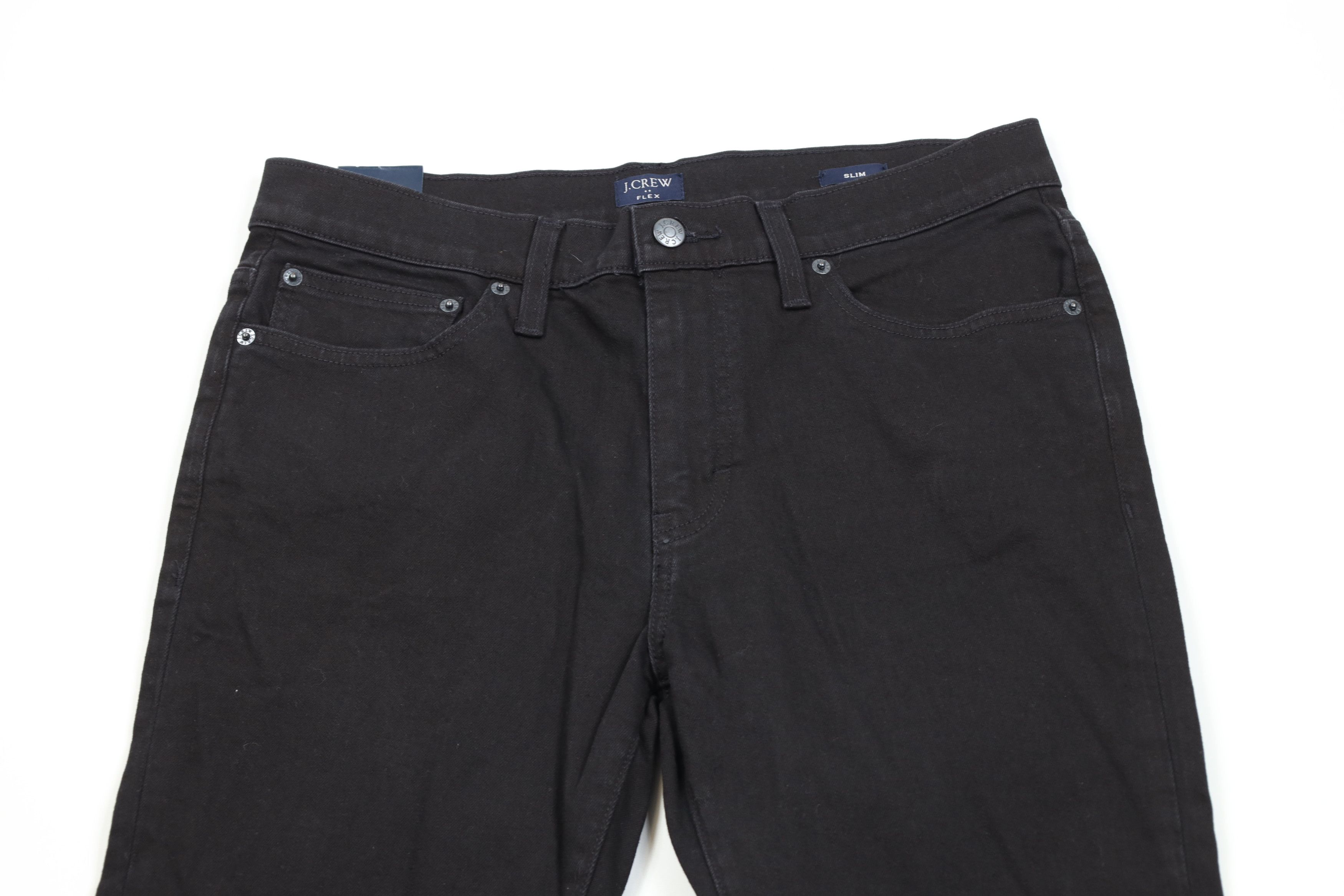 J.Crew New J Crew Slim Fit Flex Straight Leg Denim Jeans Black Size US 31 - 2 Thumbnail