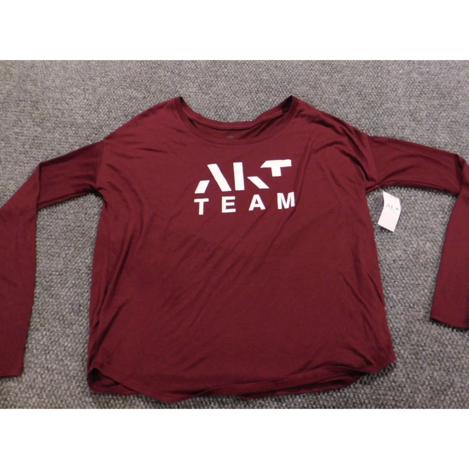 Vintage AKT Blouse Womens S Burgundy Crew Neck Pullover Stretch Top Casual Shirt Regular Red Short 3/4 Sleeve Cotton Rayon Solid Size S / US 4 / IT 40 - 2 Thumbnail