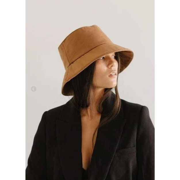 Other NWT Gigi Pip Brown Rylee Bucket Hat S/M 57 MSRP$64.00 Size ONE SIZE - 1 Thumbnail