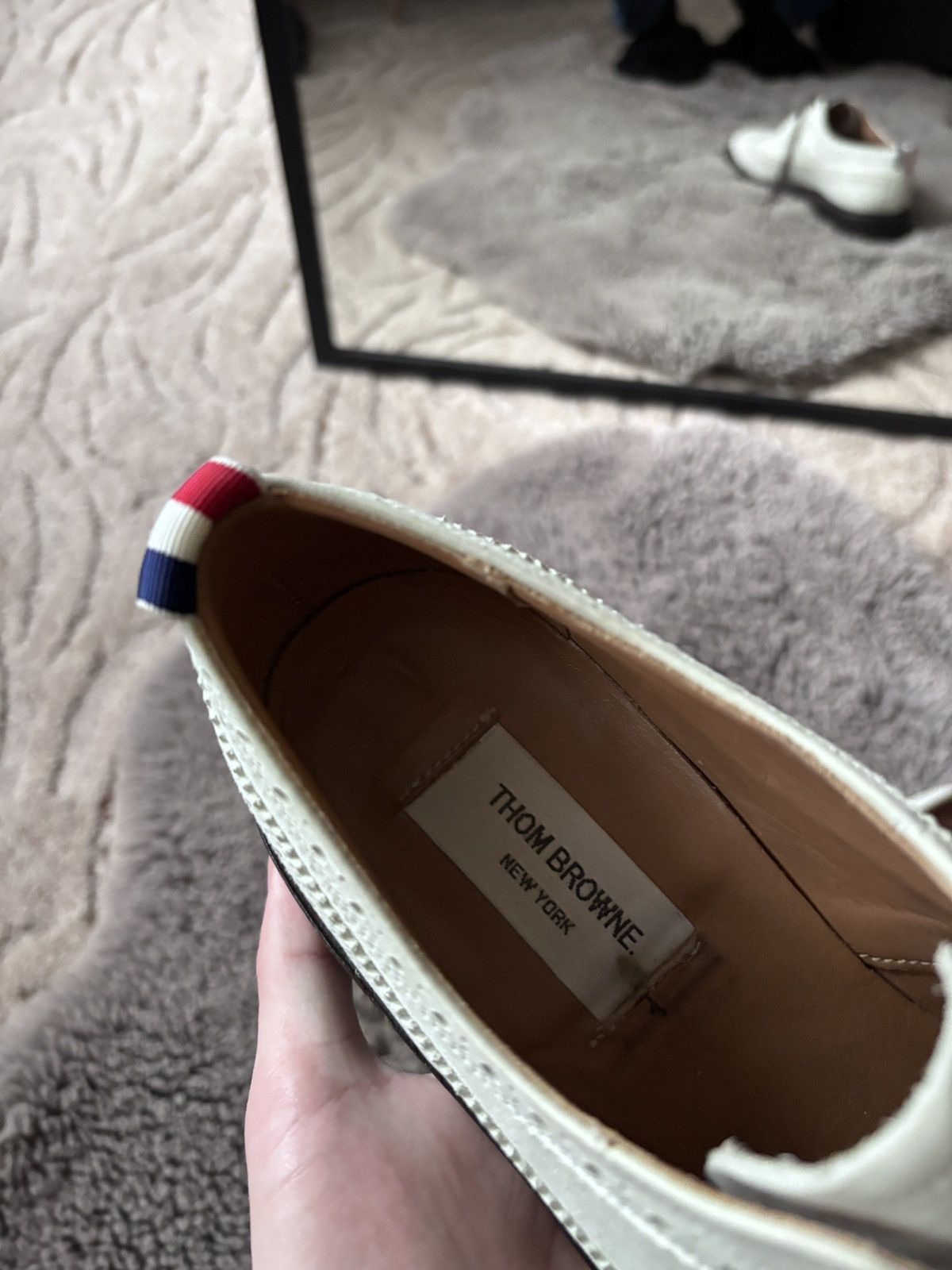 Thom Browne × Vintage Thom Browne Vintage Classic Longwing white brogue Size US 9 / EU 42 - 7 Thumbnail