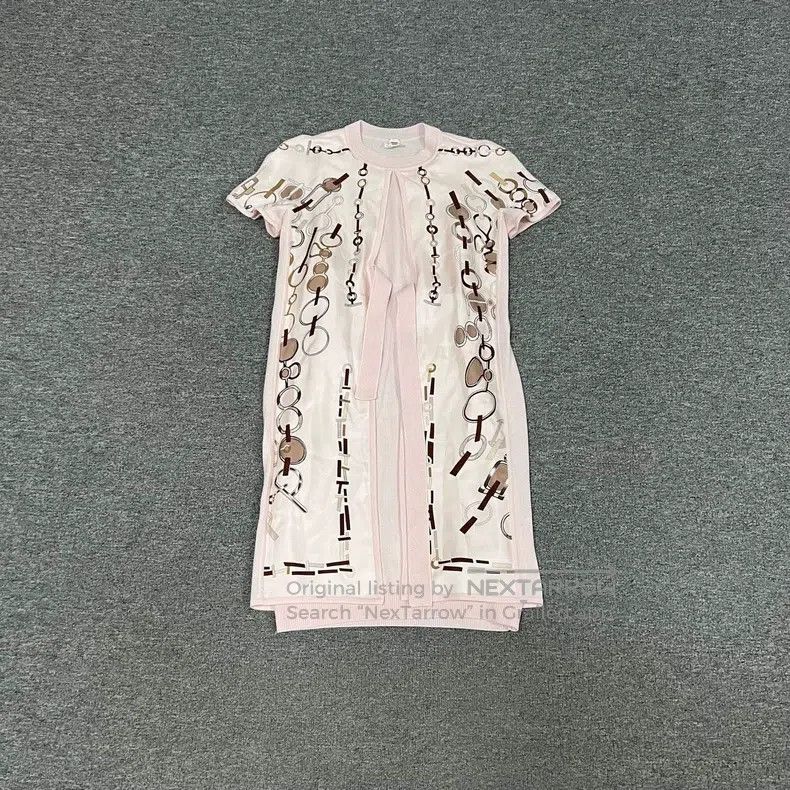 Hermes Hermes String Music Silk Cashmere Patchwork Dress Size XS / US 0-2 / IT 36-38 - 1 Thumbnail