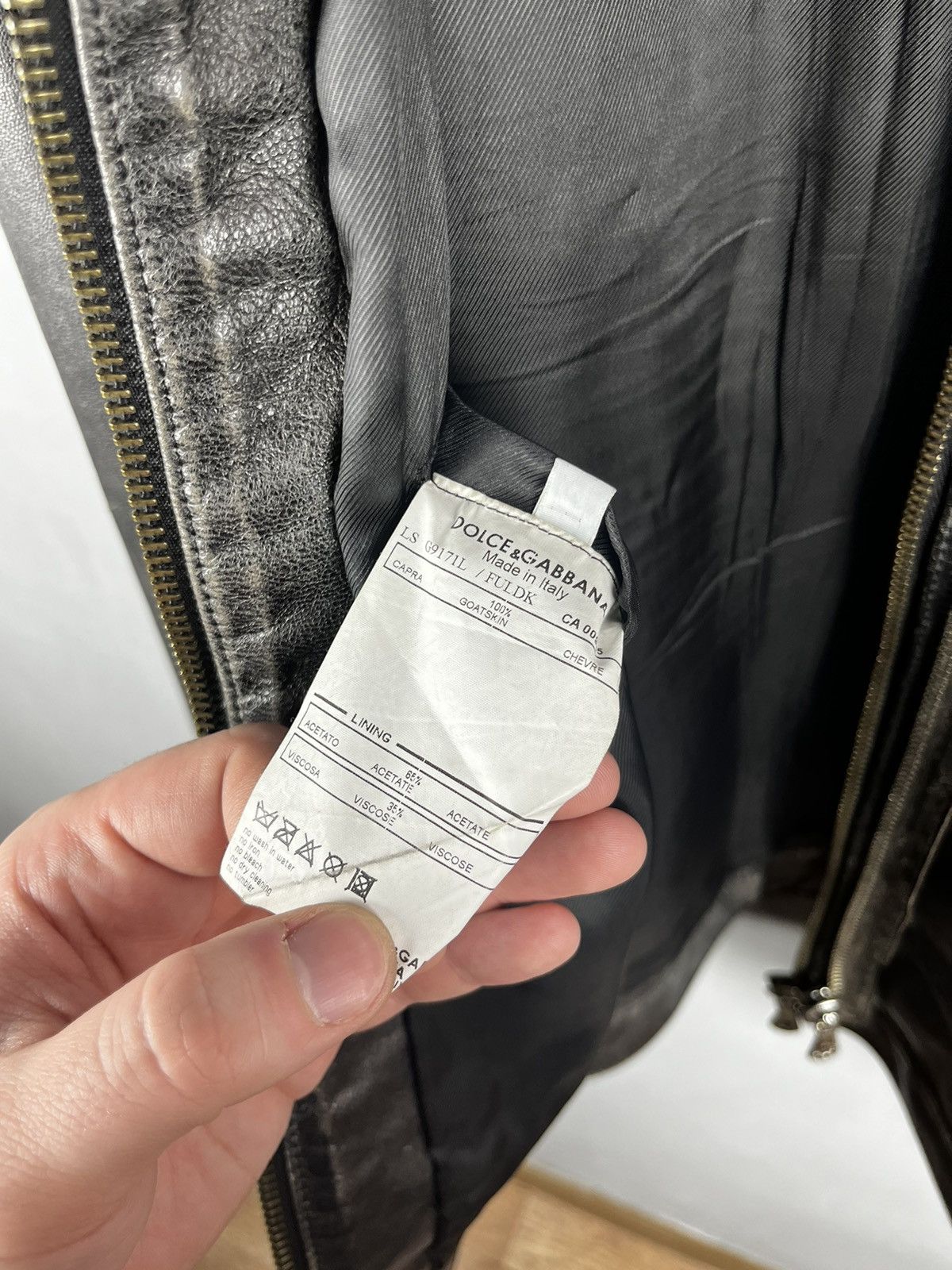 Dolce & Gabbana Dolce Gabbana biker zip leather jacket Size US L / EU 52-54 / 3 - 20 Thumbnail