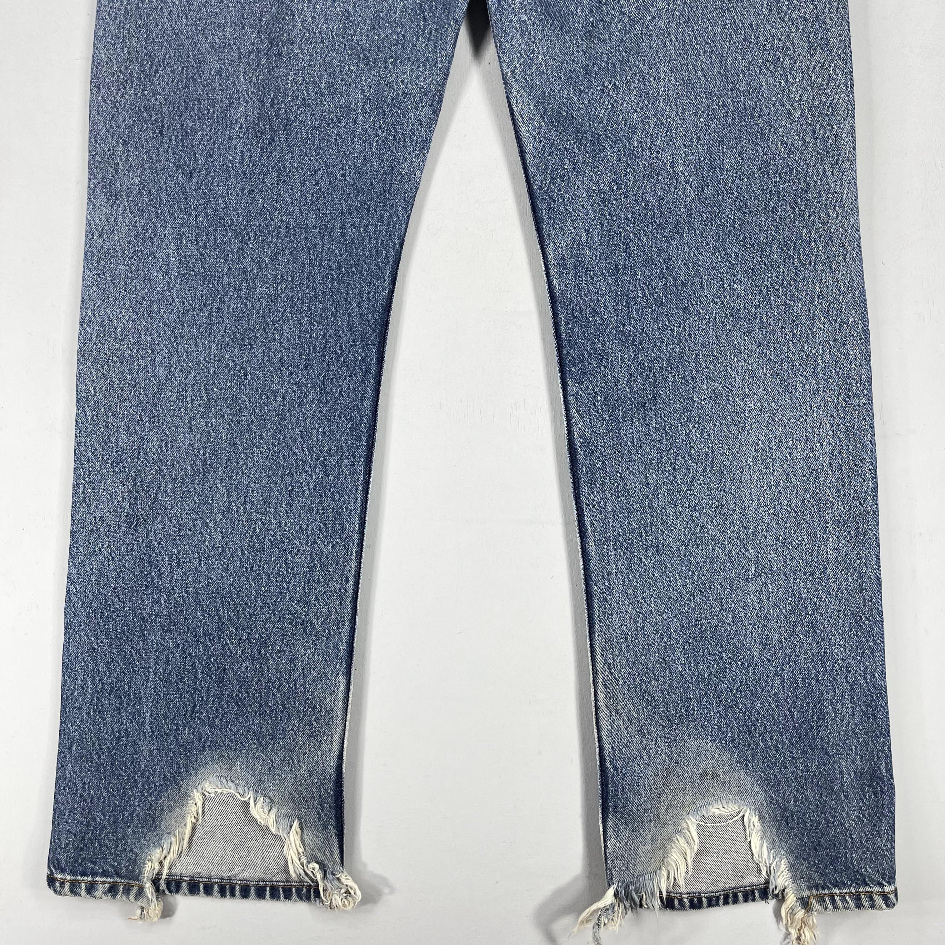 Levi's × Vintage W37 L33 Vintage Levis 505 Distressed Ripped Jeans Size US 37 - 10 Thumbnail