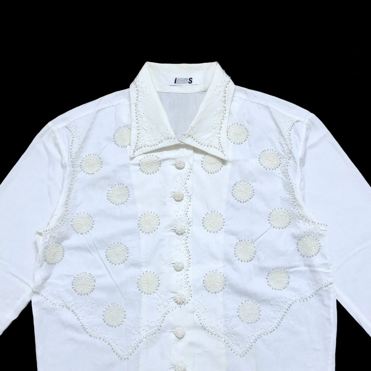Issey Miyake 80s Issey Miyake I.S Care Label Sequined L/S Size M / US 6-8 / IT 42-44 - 2 Thumbnail