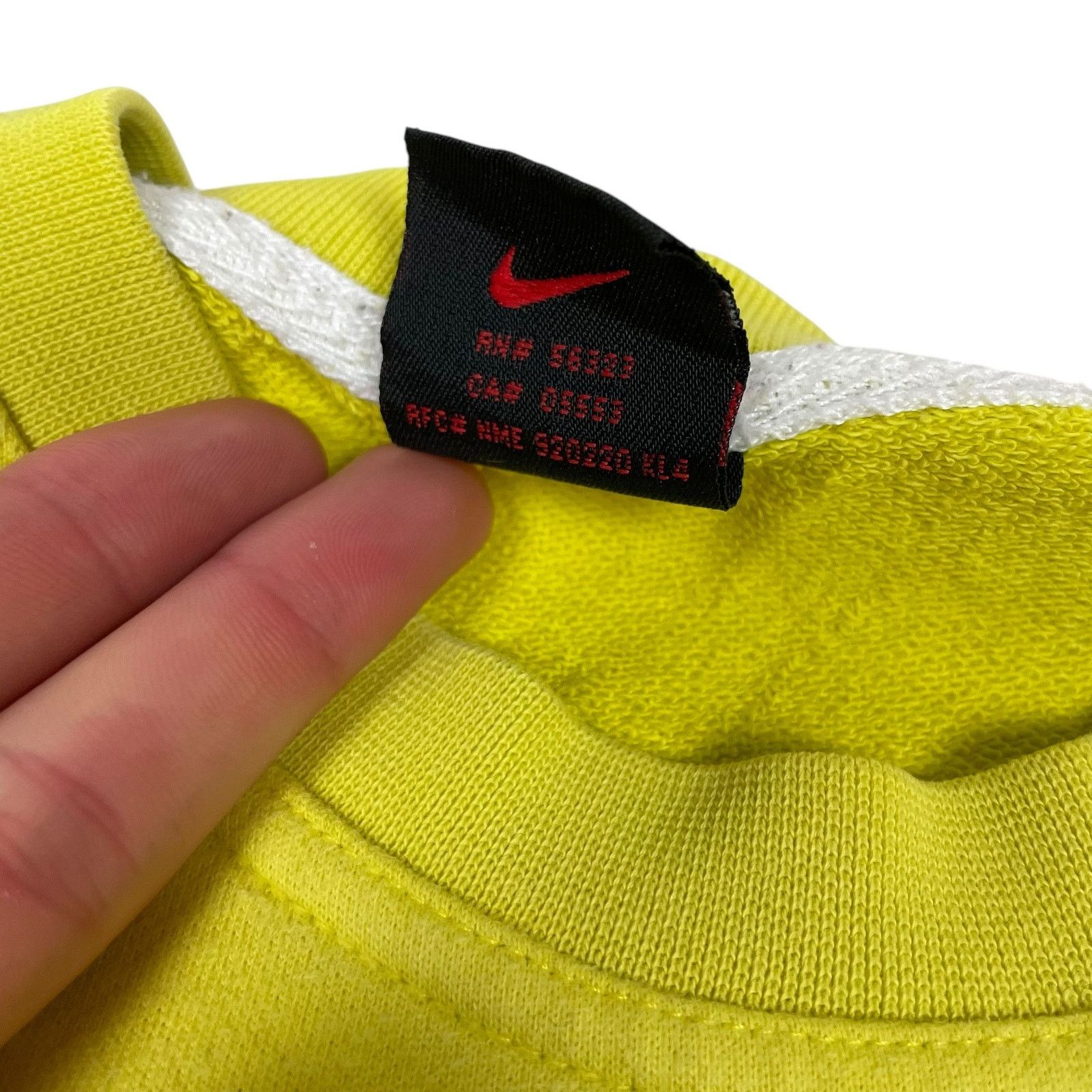 Nike × Vintage Nike Women's Yellow Swoosh Pullover Sweatshirt Large (12-14) Size L / US 10 / IT 46 - 8 Thumbnail