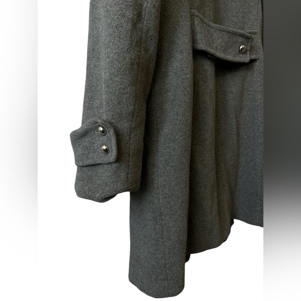 Designer Cozy Gray Hooded Coat - Stylish Outerwear Size XL / US 12-14 / IT 48-50 - 4 Thumbnail