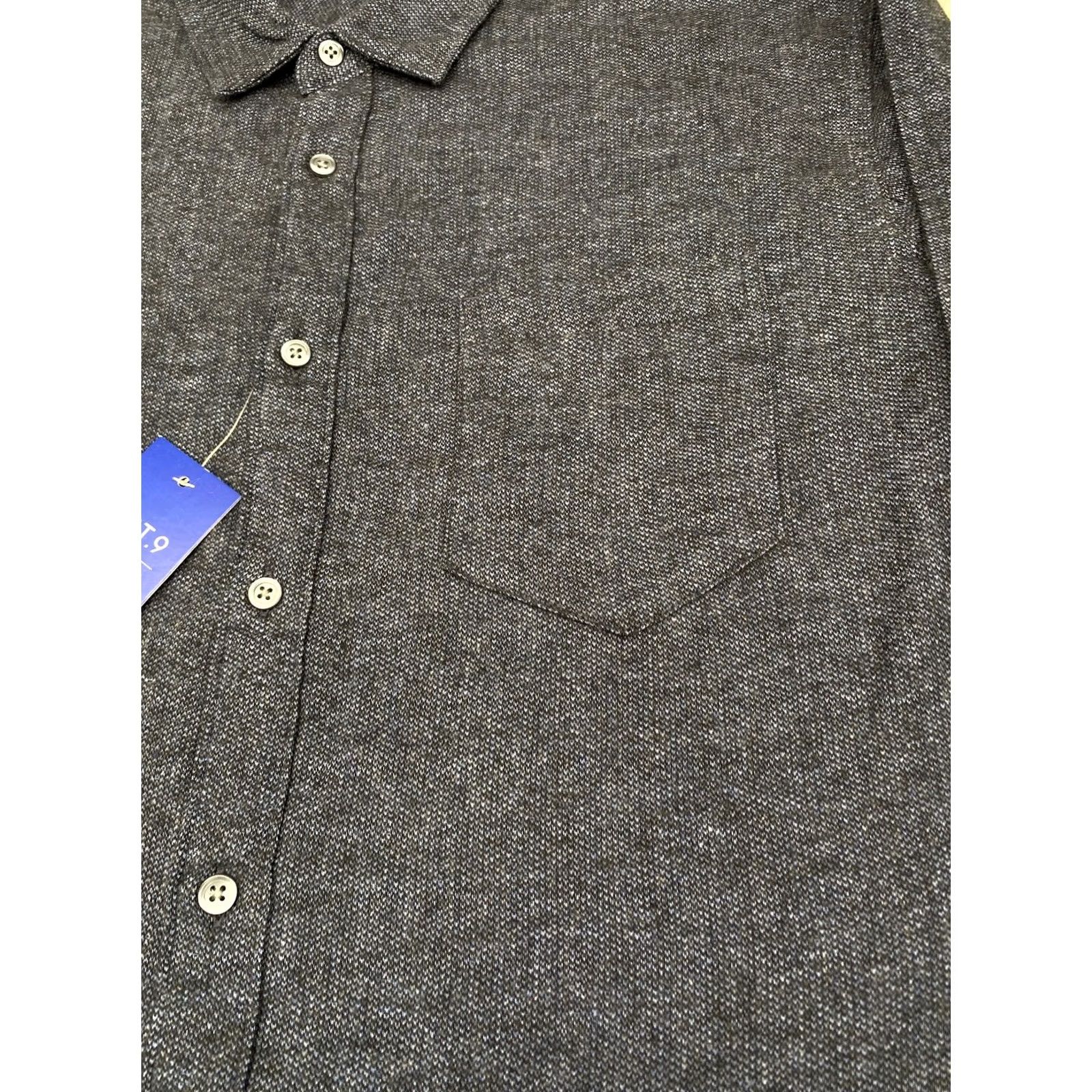 Apt. 9 Apt.9 Shirt Long Sleeve Men's 2XL Blue Solid Button-Down Collared Casual Travel Regular Fit Shirt Mens Size US XXL / EU 58 / 5 - 4 Thumbnail