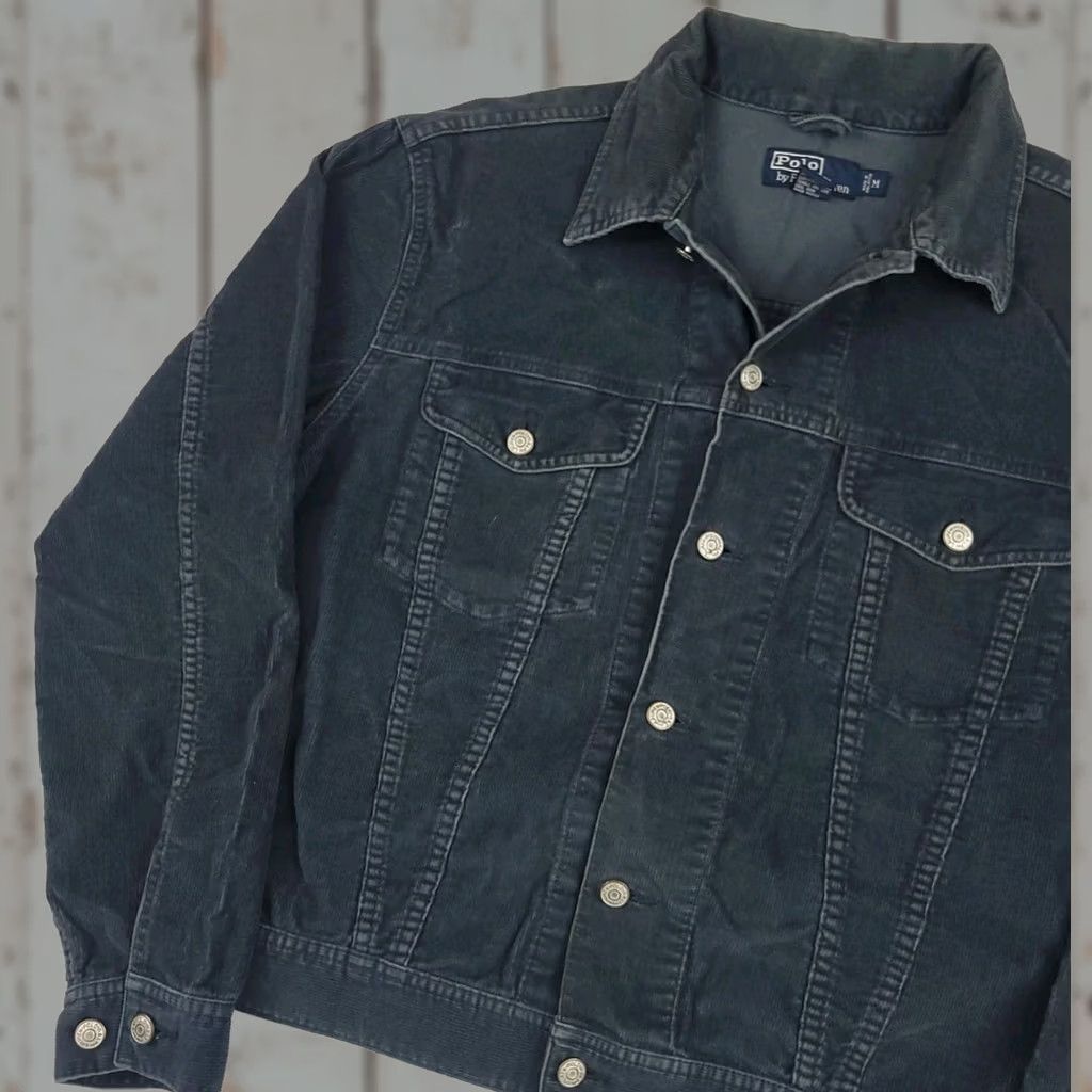 Polo Ralph Lauren VINTAGE Polo Ralph Lauren Jacket Mens M Blue Corduroy Trucker Cotton Country USA Size US M / EU 48-50 / 2 - 1 Thumbnail