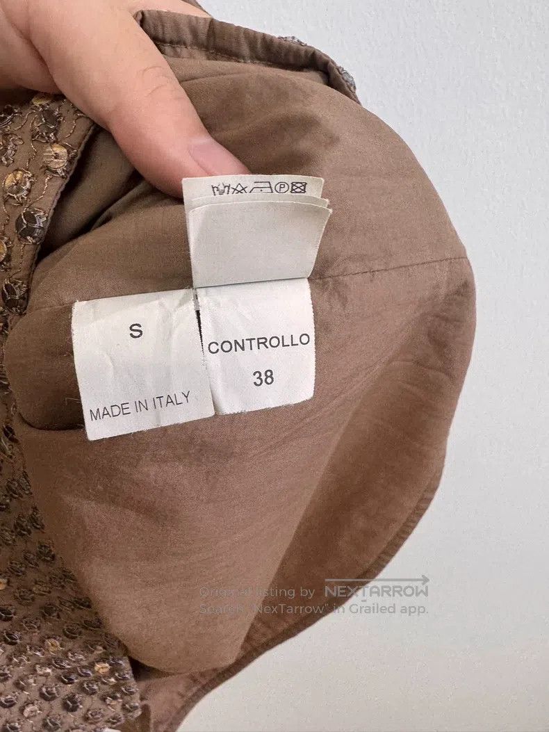 Brunello Cucinelli Brunello Cucinelli Brown Sequined Sleeveless Top Size S / US 4 / IT 40 - 6 Thumbnail