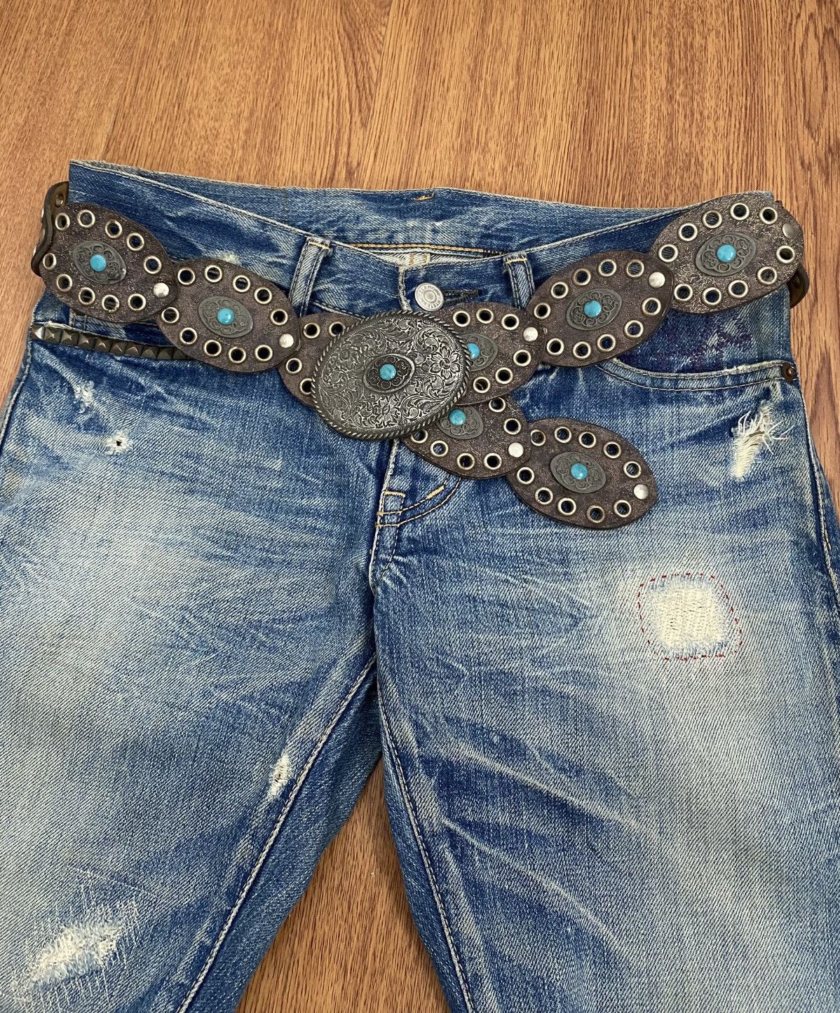 If Six Was Nine Vintage Japanese concho belt Size ONE SIZE - 2 Thumbnail