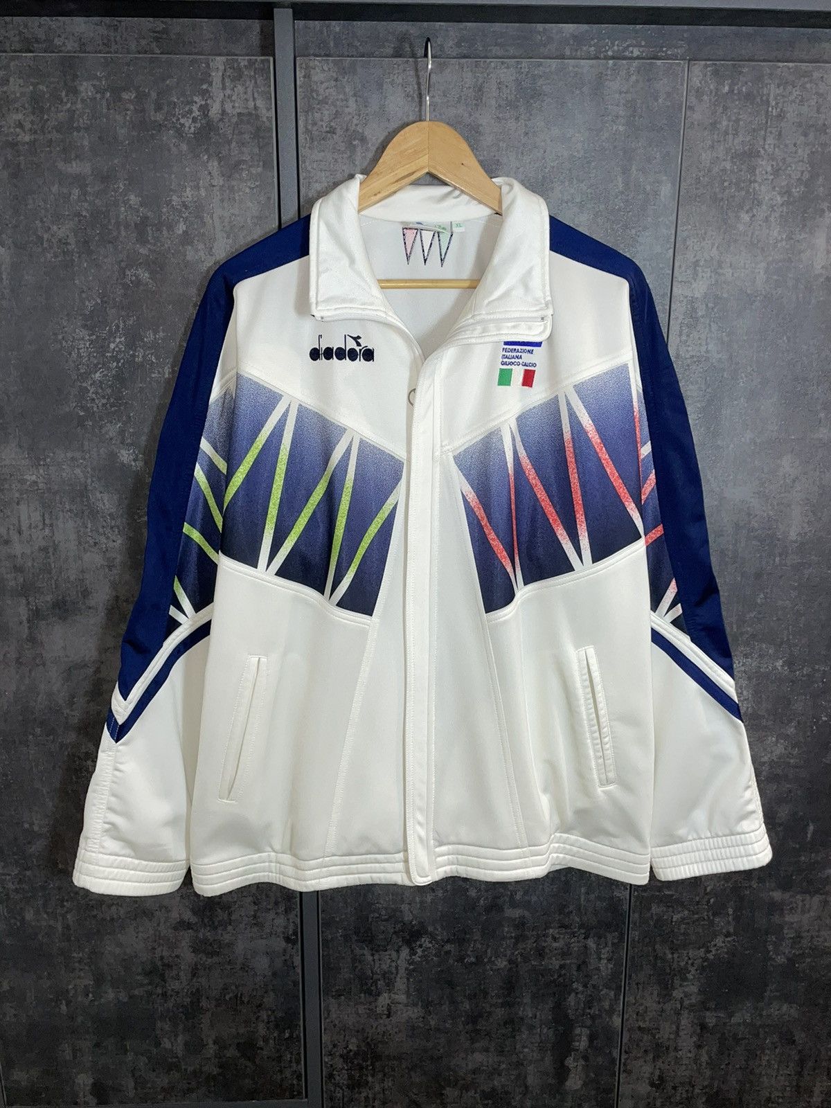 Vintage Crazy Vintage 1994 Diadora Italy Zip Track Jacket Rare Y3 Size US XL / EU 56 / 4 - 4 Thumbnail