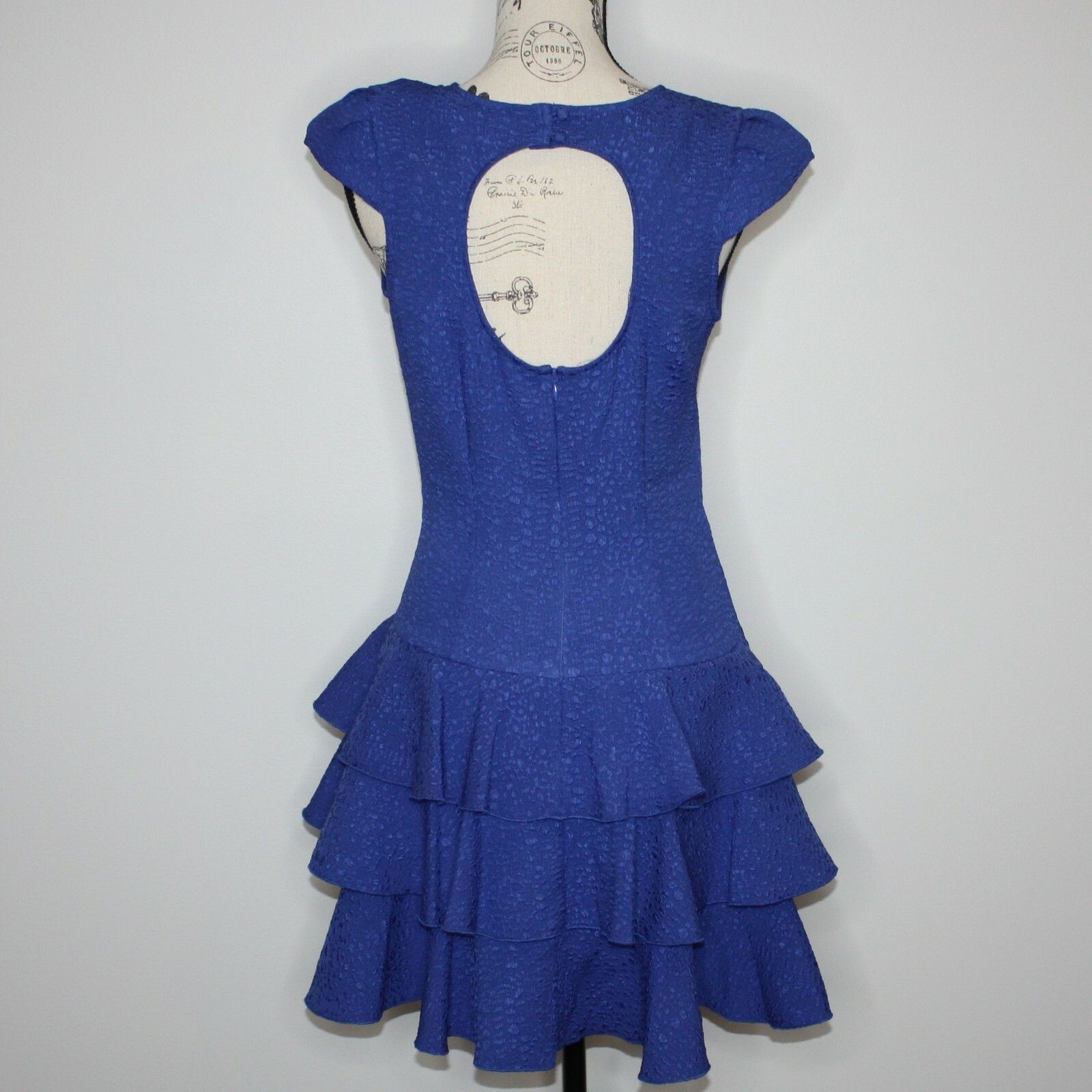 Rachel Zoe Ginta Drop Waist Ruffle Dress in Blue size 6 NWT MSRP $275 Size M / US 6-8 / IT 42-44 - 13 Thumbnail
