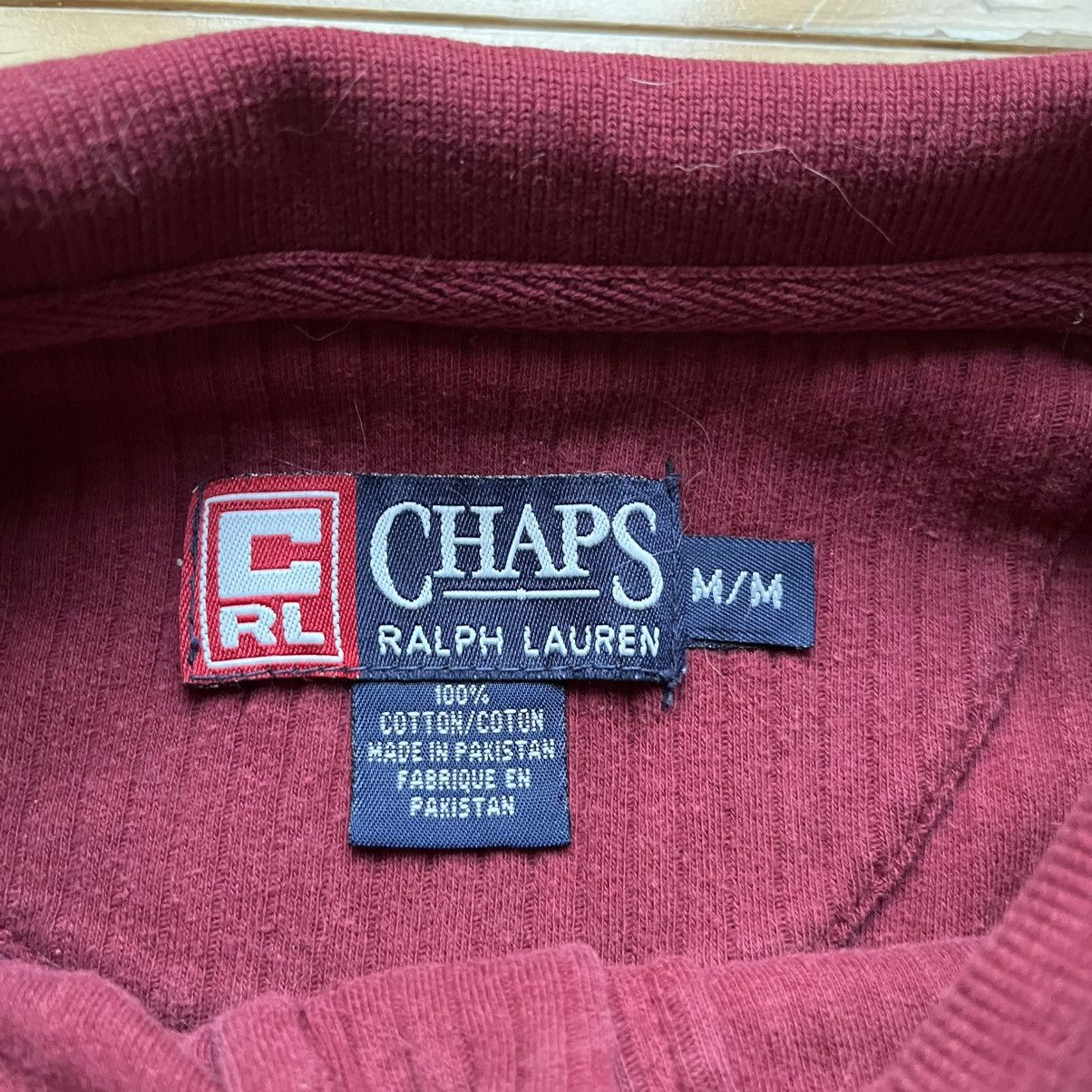 Chaps Ralph Lauren × Polo Ralph Lauren × Vintage Red/Burgundy Chaps Ralph Lauren long sleeve polo Size US M / EU 48-50 / 2 - 8 Thumbnail