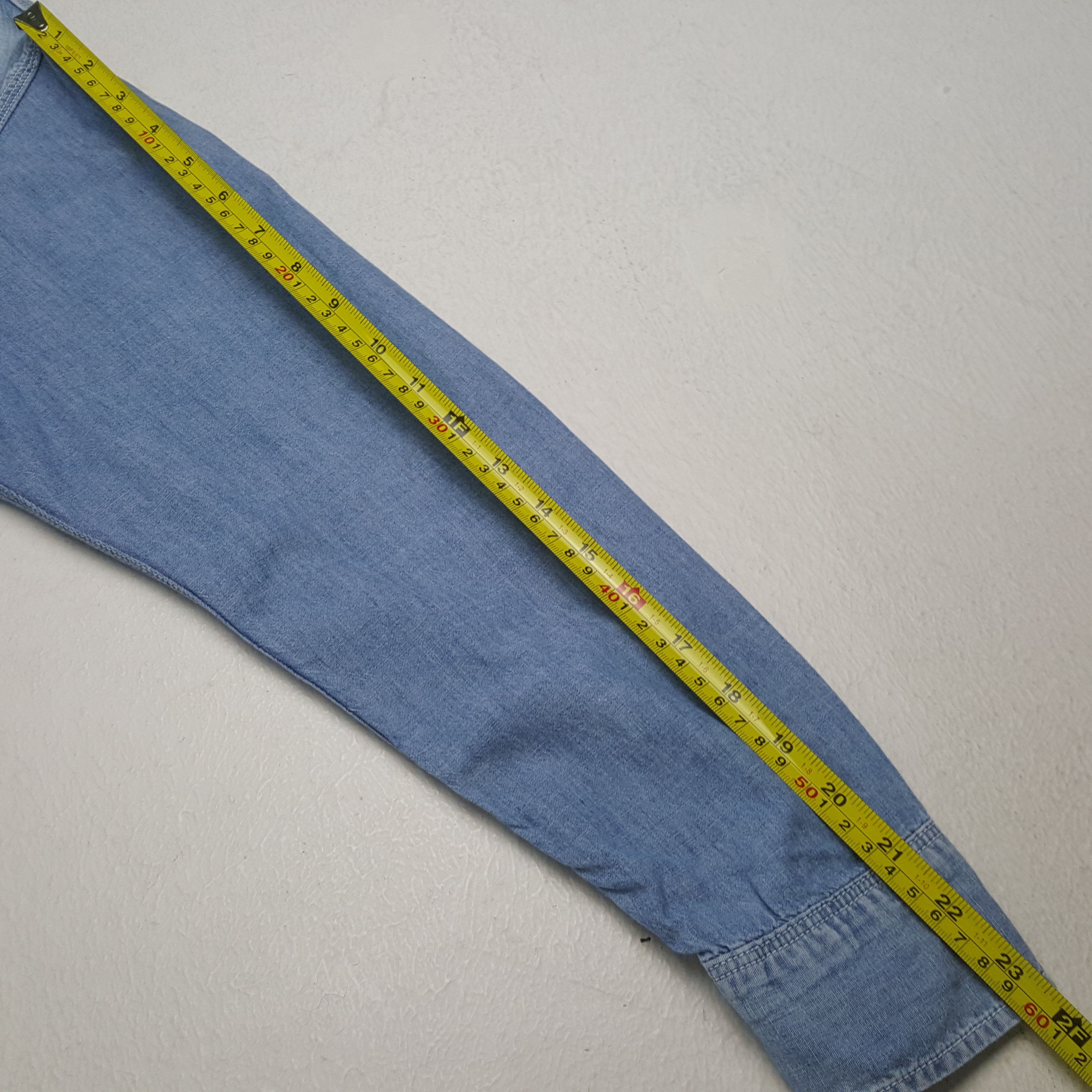 Japanese Brand × Vintage Vintage KATO Japanese Brand Denim Polos Shirt 31 Size US M / EU 48-50 / 2 - 6 Thumbnail