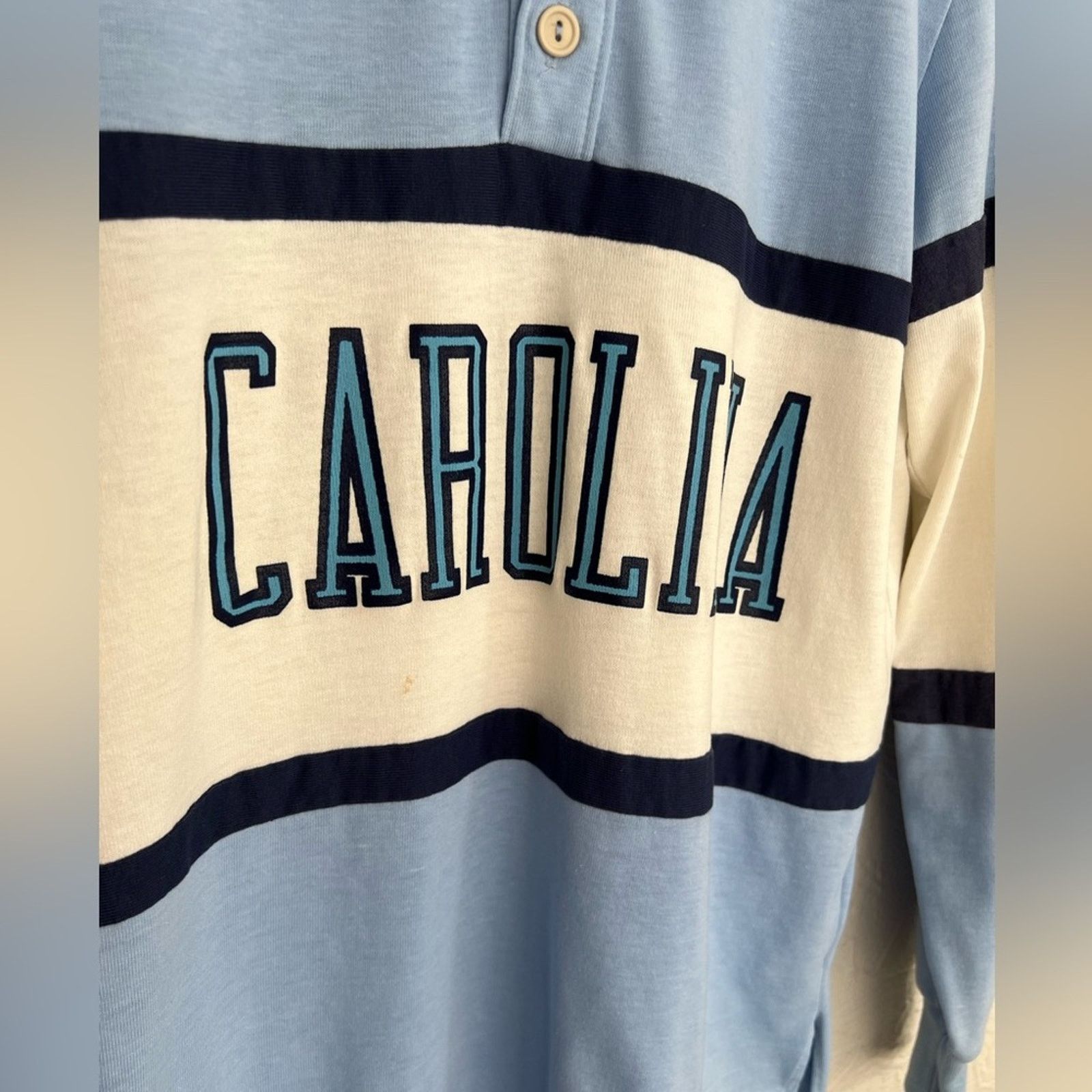 Nutmeg Vintage Nutmeg Mills UNC Tar Heels Carolina Polo Spellout M Size US M / EU 48-50 / 2 - 4 Thumbnail