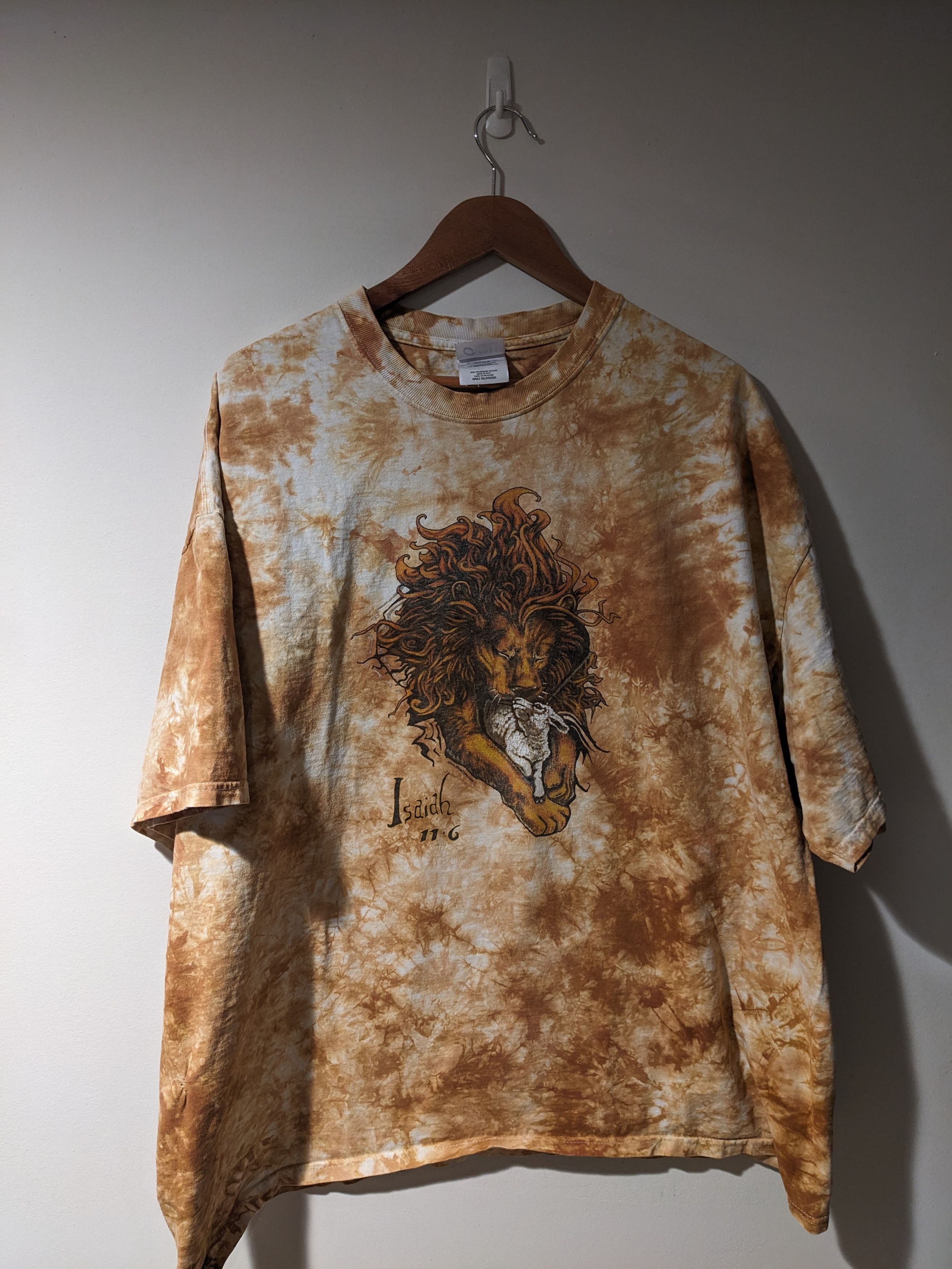 Vintage Vintage Y2K Lion Sheep Isaiah Religion 3X-Large T-Shirt Size US XXL / EU 58 / 5 - 1 Thumbnail