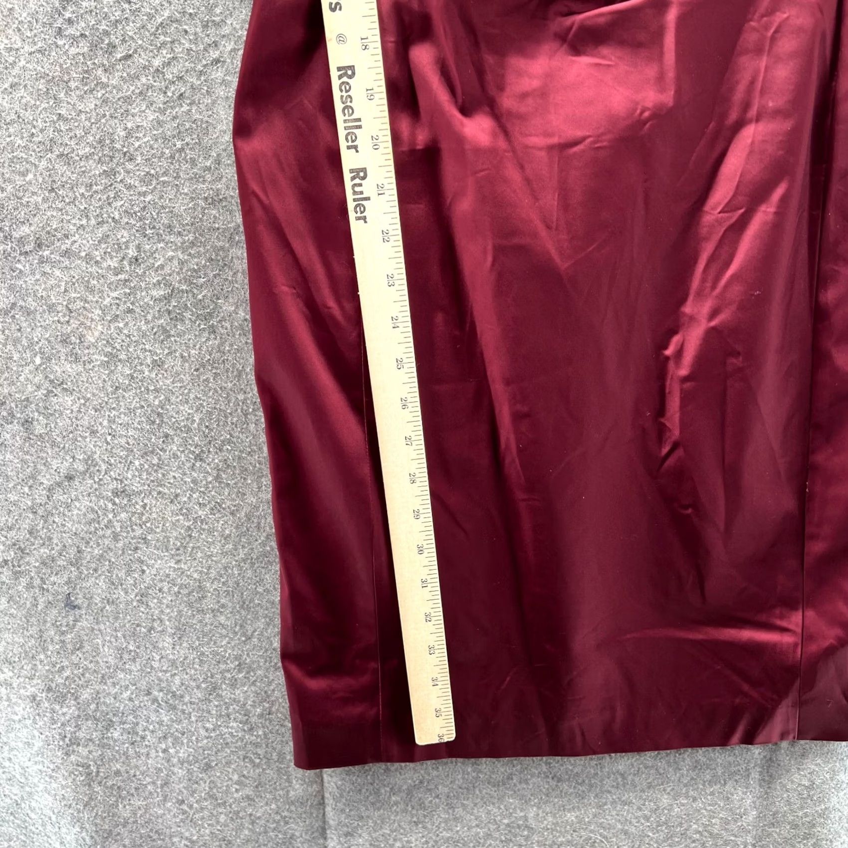 Ralph Lauren Lauren Ralph Lauren Dress Women 6 Red Wine Satin Pencil Shift Cocktail Party Size M / US 6-8 / IT 42-44 - 3 Thumbnail