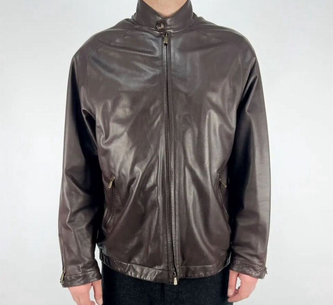 Loro Piana Loro Piana Leather Biker Jacket Size US XXL / EU 58 / 5 - 1 Thumbnail