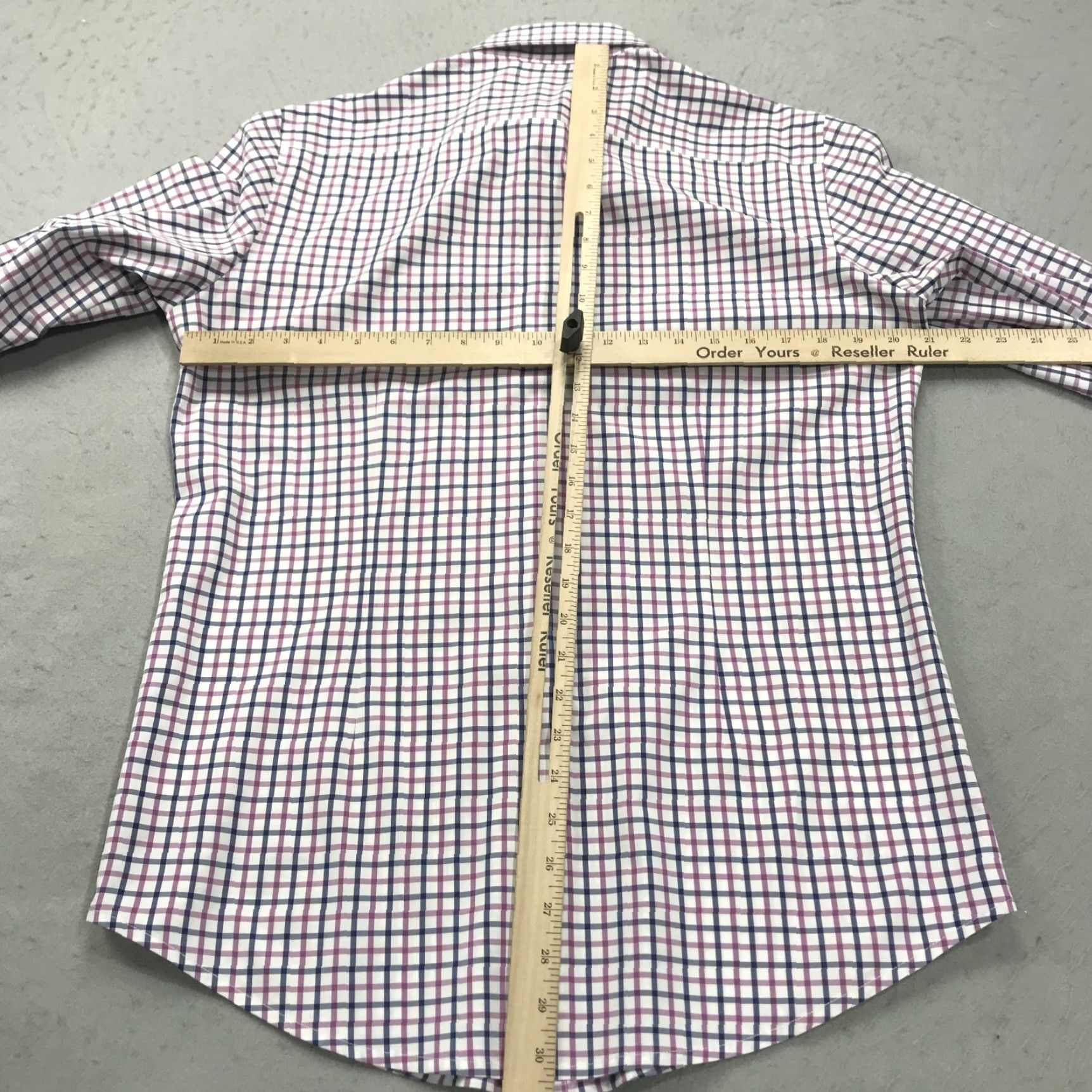 Mizzen+Main Mizzen+Main Shirt Mens Large Pink Check Casual Stretch Trim Fit Button-Up Long Sleeve Size US L / EU 52-54 / 3 - 7 Thumbnail