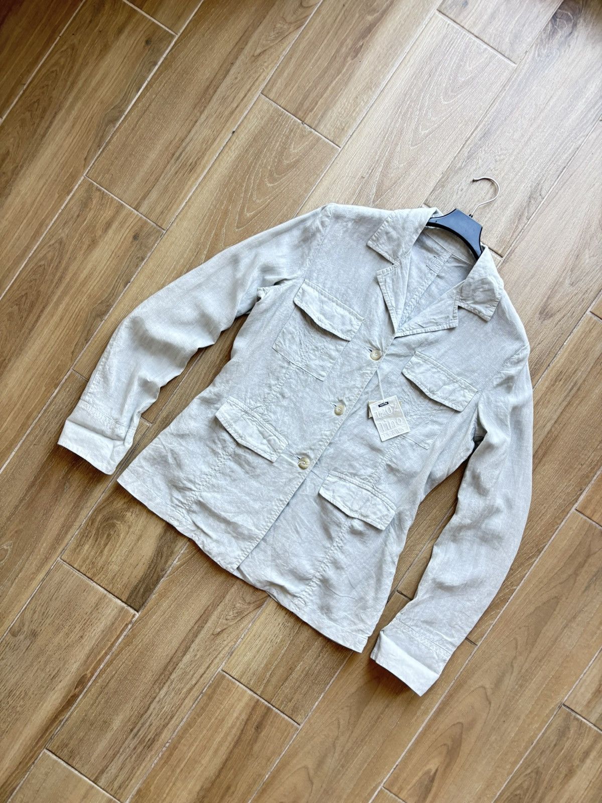 120% Lino 120% Lino Womens Grey Blazer 100% Linen New With Tags Size M / US 6-8 / IT 42-44 - 13 Thumbnail