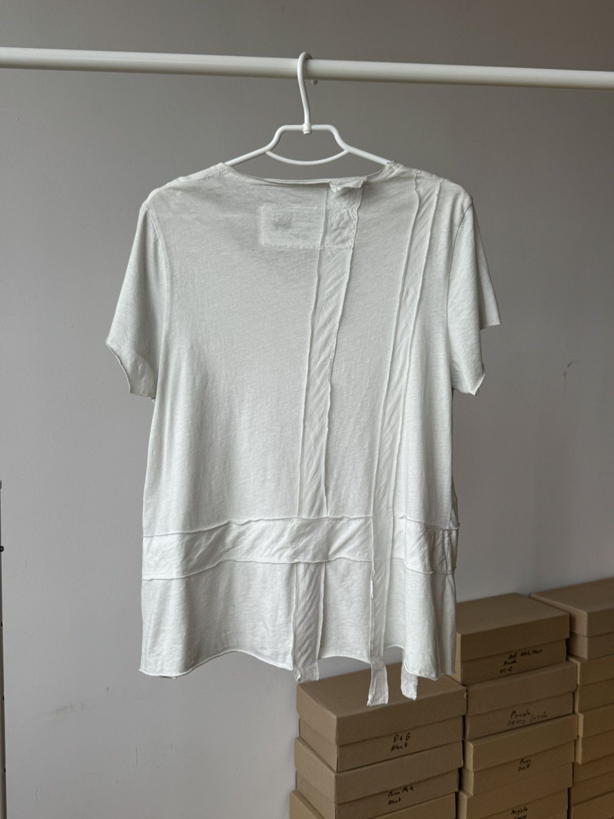 Rundholz Rundholz Avant-Garde Asymmetric Cut Distressed Tee Size XL / US 12-14 / IT 48-50 - 4 Thumbnail