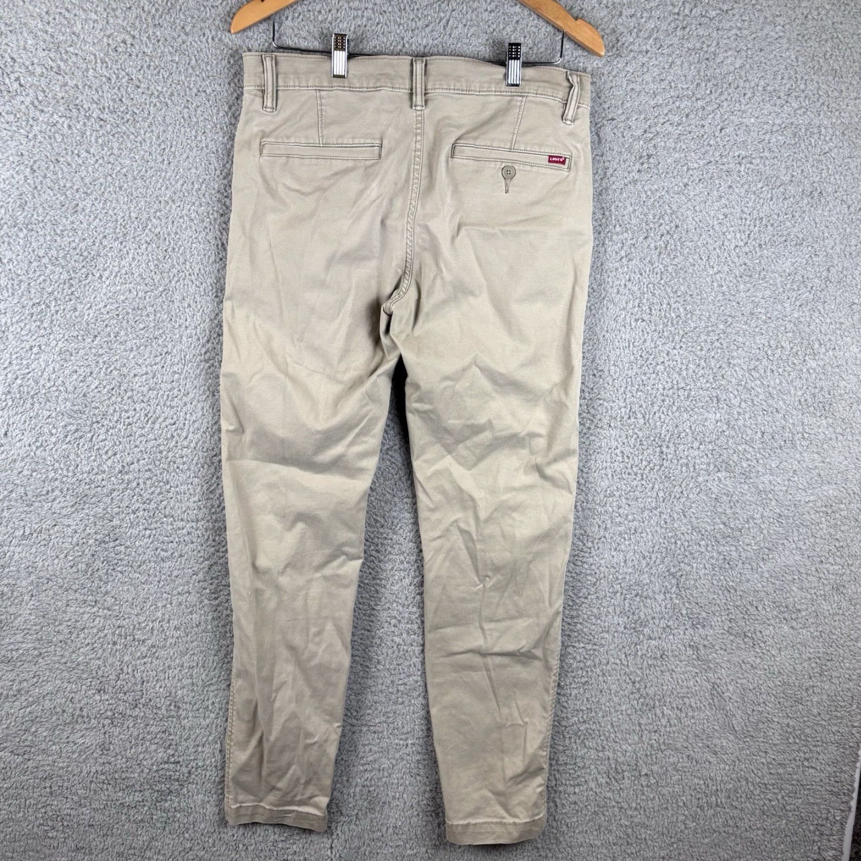 Levi's Levi's XX Chino Pants Mens 32x30 Twill Chino Flat Front Regular Stretch Tan Beige 30 in Inseam Jeans City Preppy 90s USA Logo Size US 32 / EU 48 - 3 Thumbnail