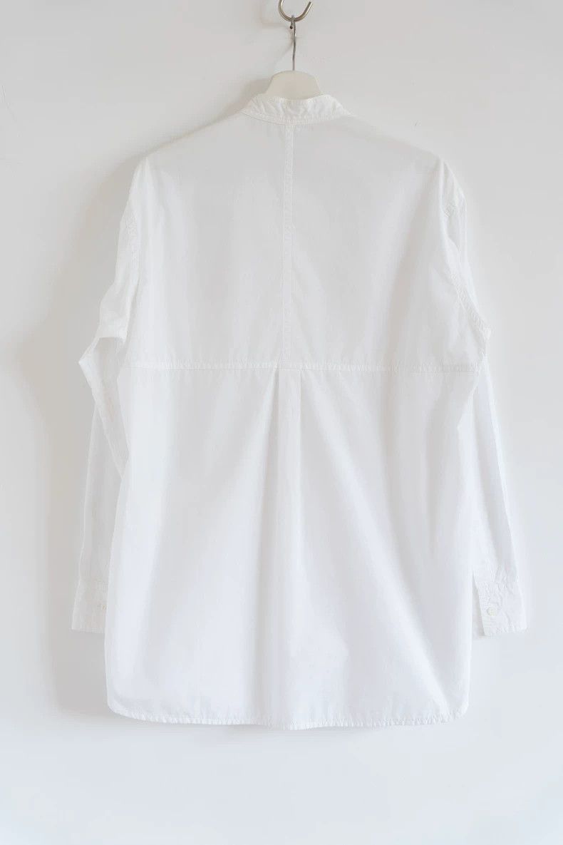 Yohji Yamamoto Yohji Yamamoto Yohji Yamamoto White Asymmetrical Pocket Sh Size US M / EU 48-50 / 2 - 2 Thumbnail