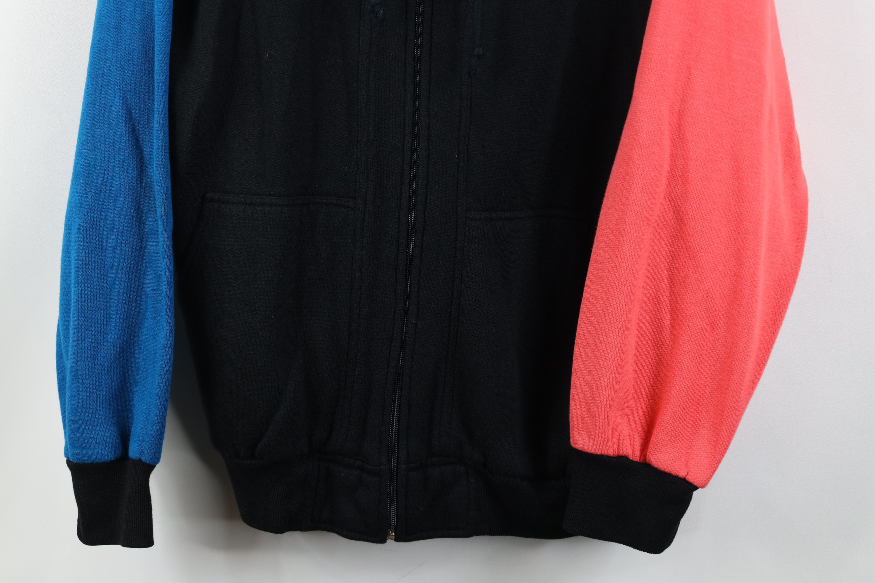 Vintage Vintage 90s Streetwear Block Full Zip Hoodie Sweatshirt Size M / US 6-8 / IT 42-44 - 3 Thumbnail