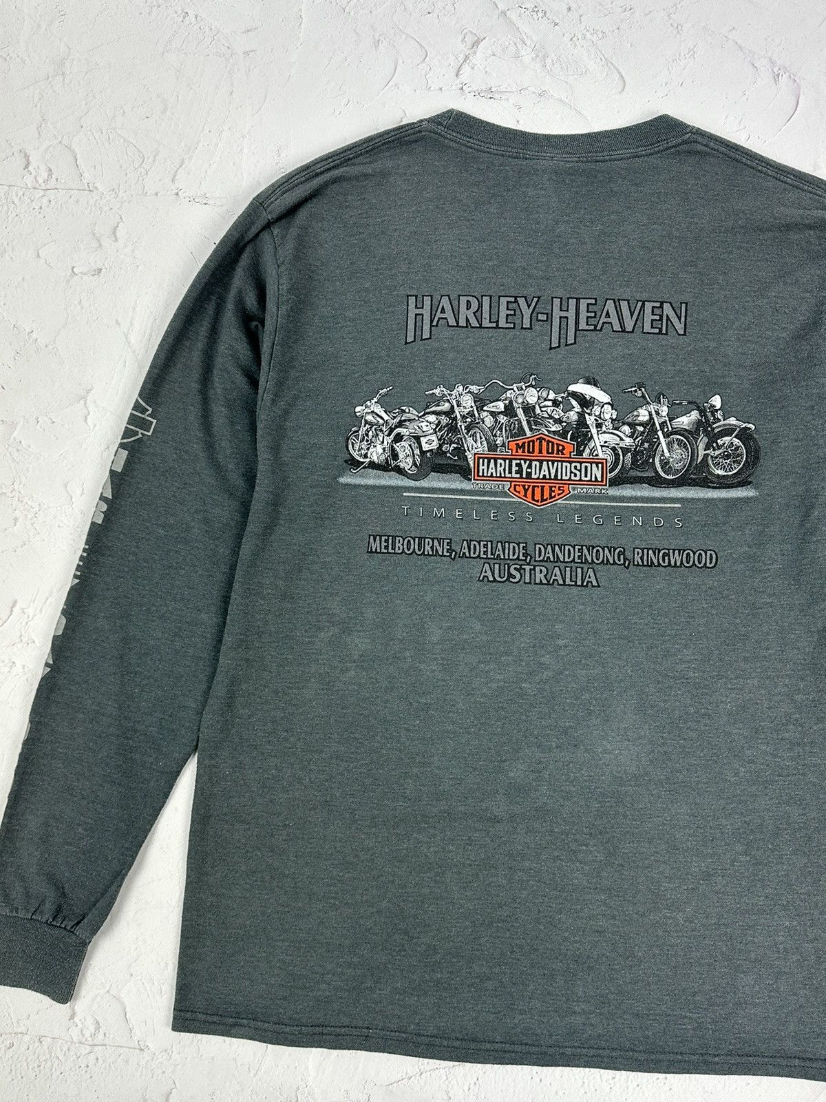 Harley Davidson × Vintage Vintage Harley-Davidson Rare 2010 Big Logo Long Sleeve Size US M / EU 48-50 / 2 - 10 Thumbnail