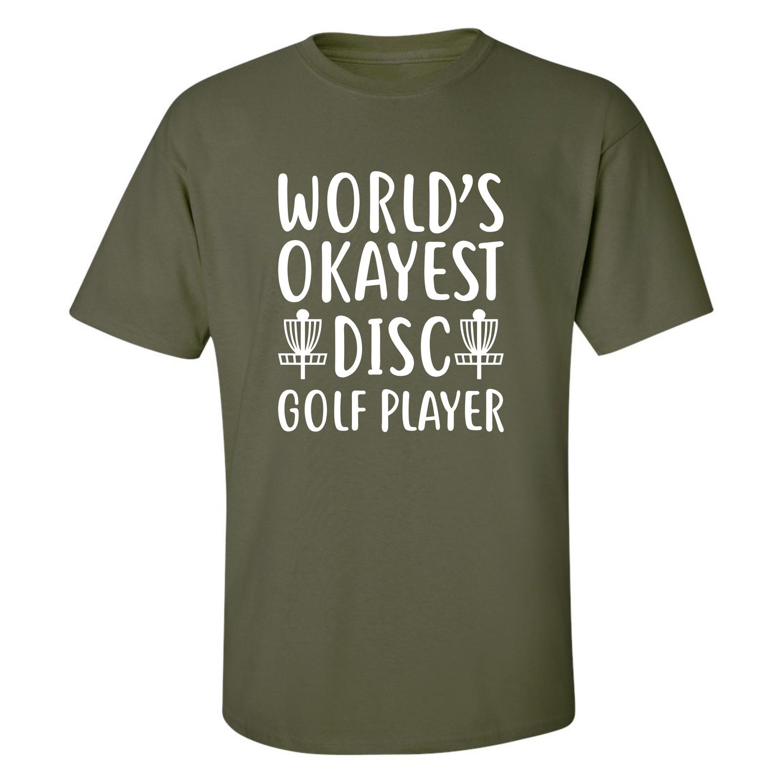 Gildan Disc Golf T Shirt Worlds OKAYEST DISCGOLFER Funny Shirt Size US XL / EU 56 / 4 - 8 Thumbnail